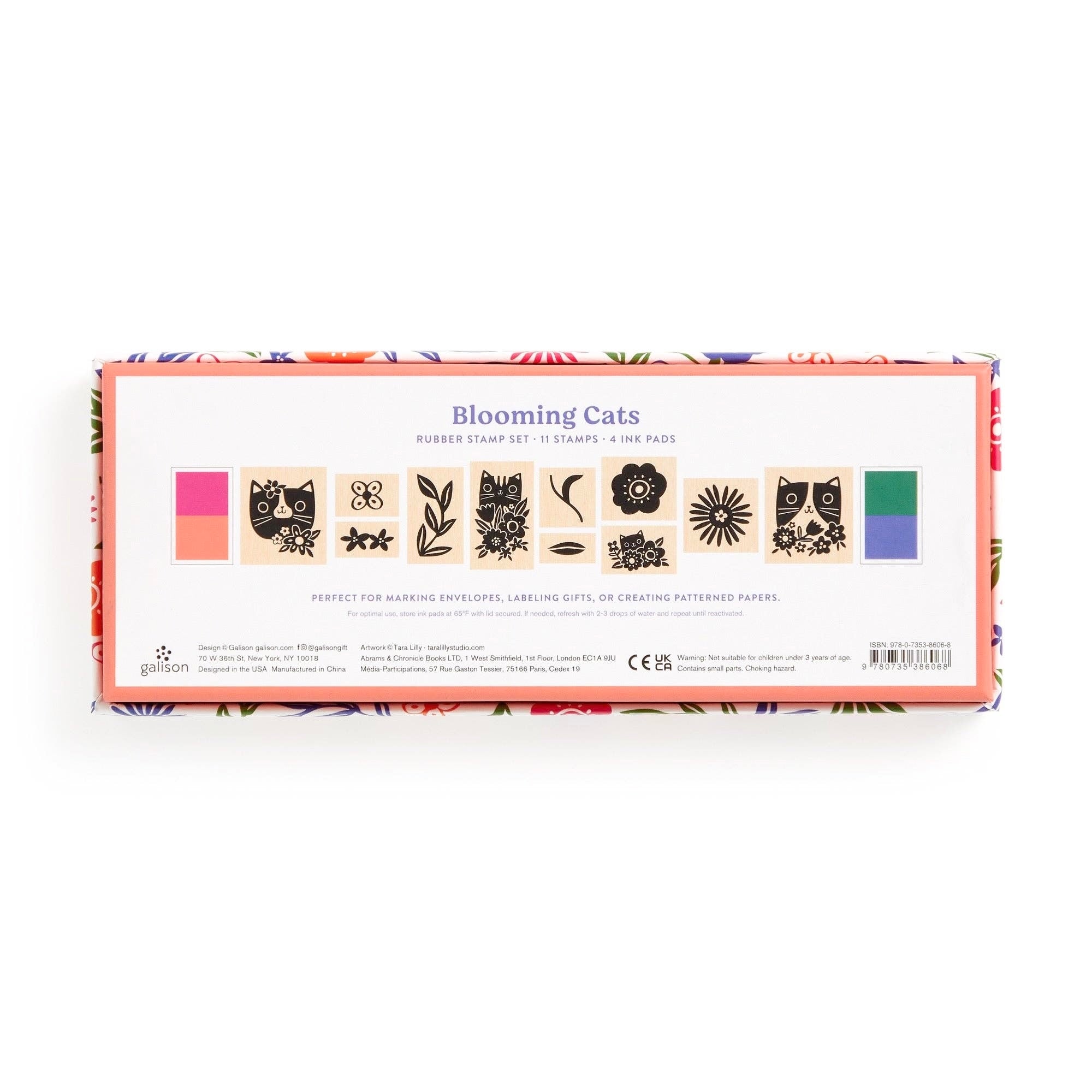 Blooming Cats Rubber Stamp Set - bubblegum market