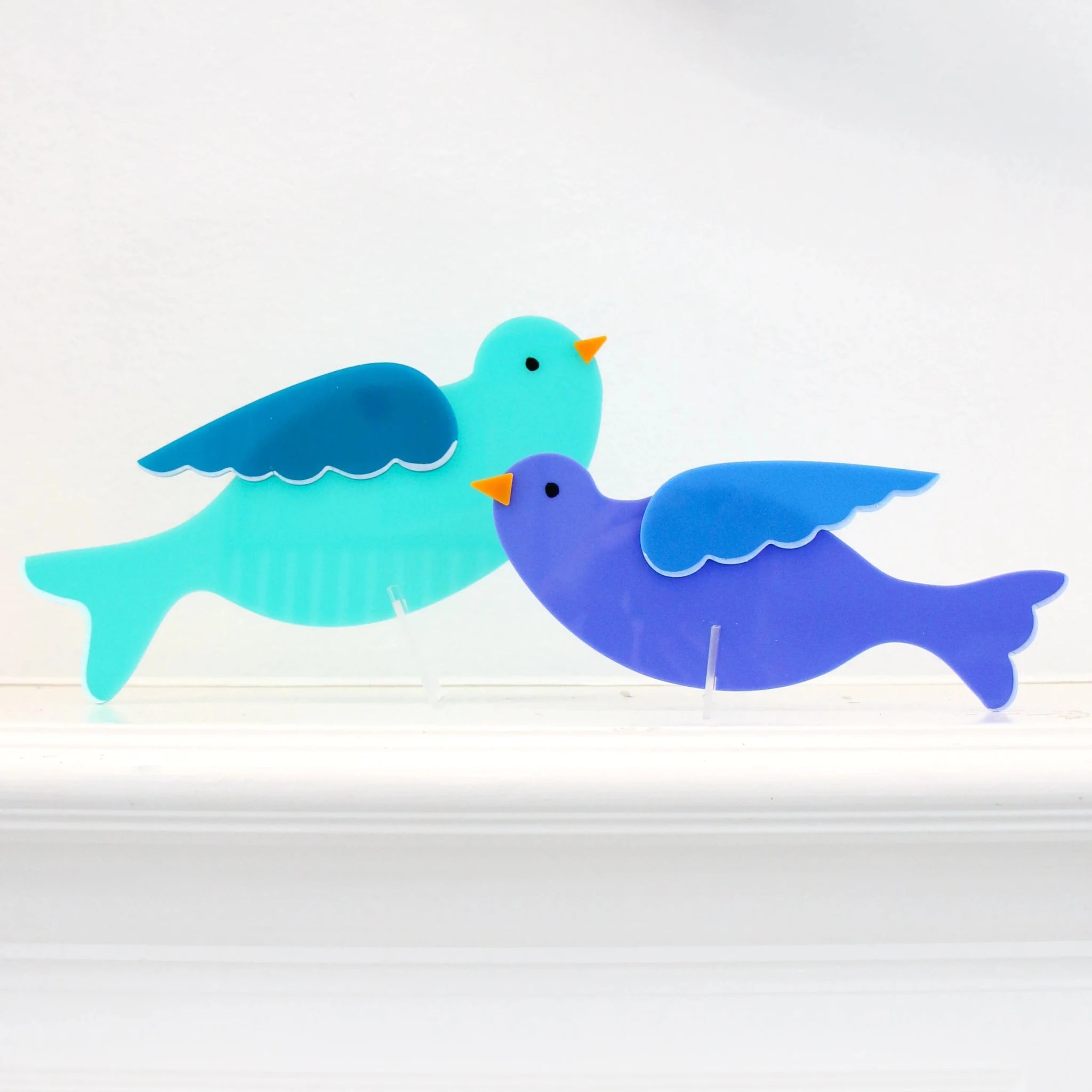 Blue & Aqua Acrylic Bird Set - bubblegum market