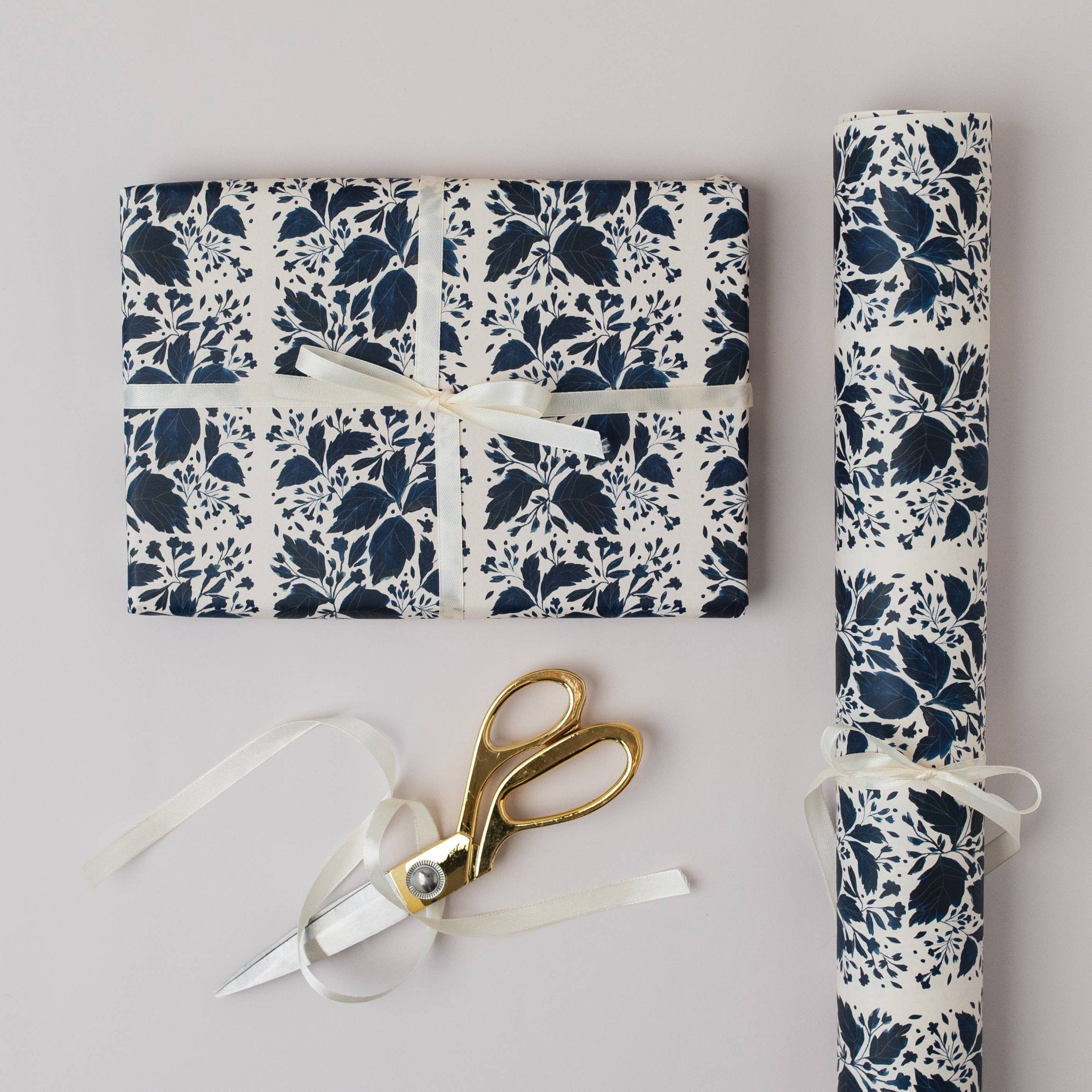 BLUE BOTANICAL Gift Wrap Sheet - bubblegum market