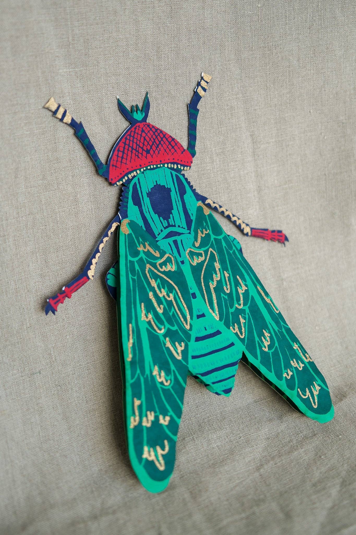 Blue Bottle Insect Greeting Card - bubblegum market