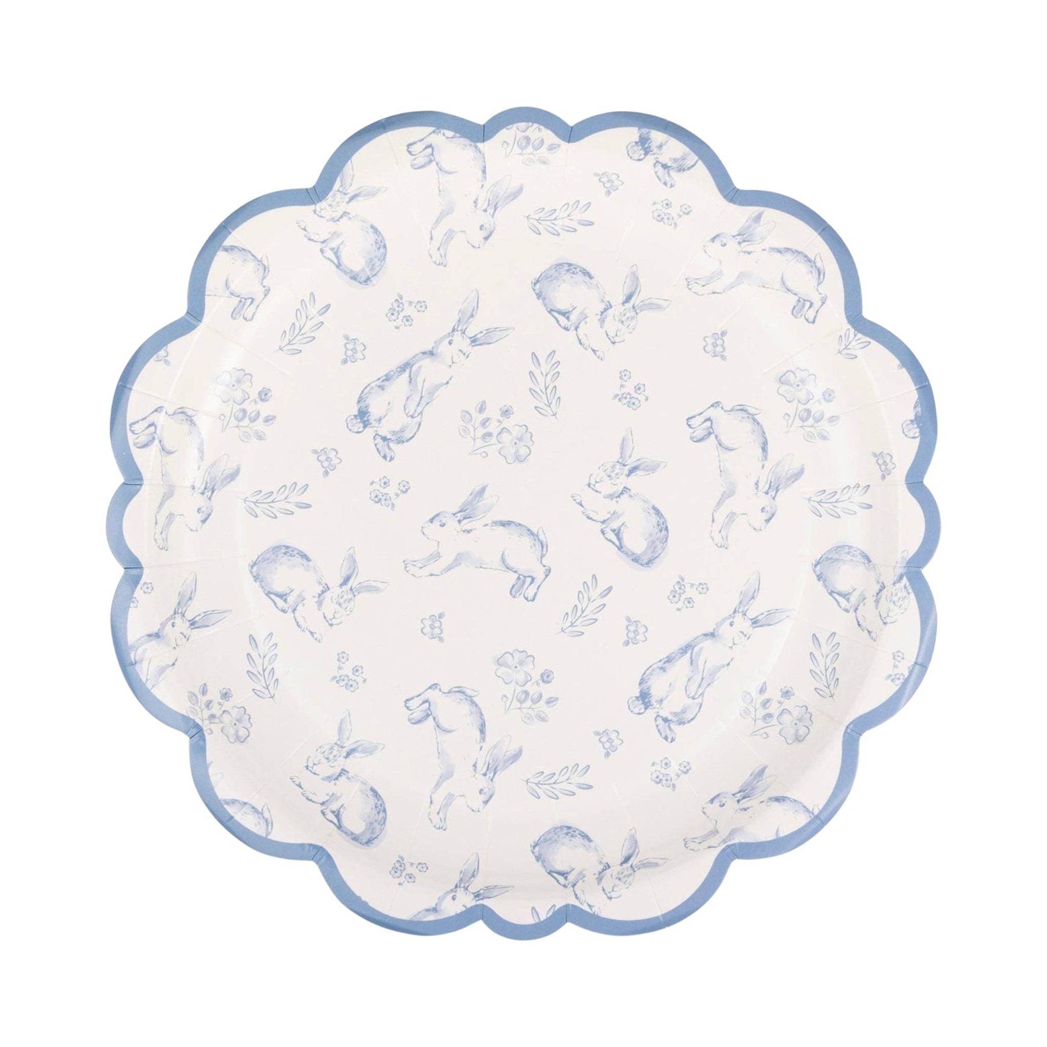 Blue Bunny Toile Plates 8" - bubblegum market