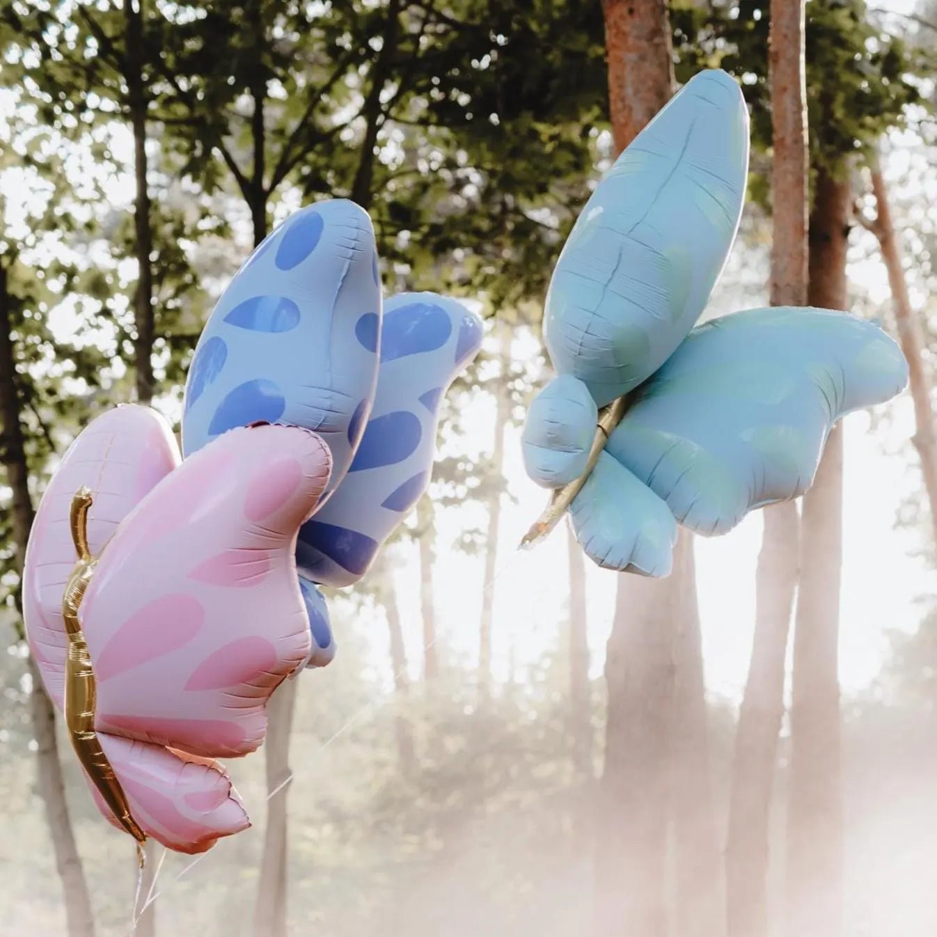 Blue Butterfly Foil Balloon 27" - bubblegum market