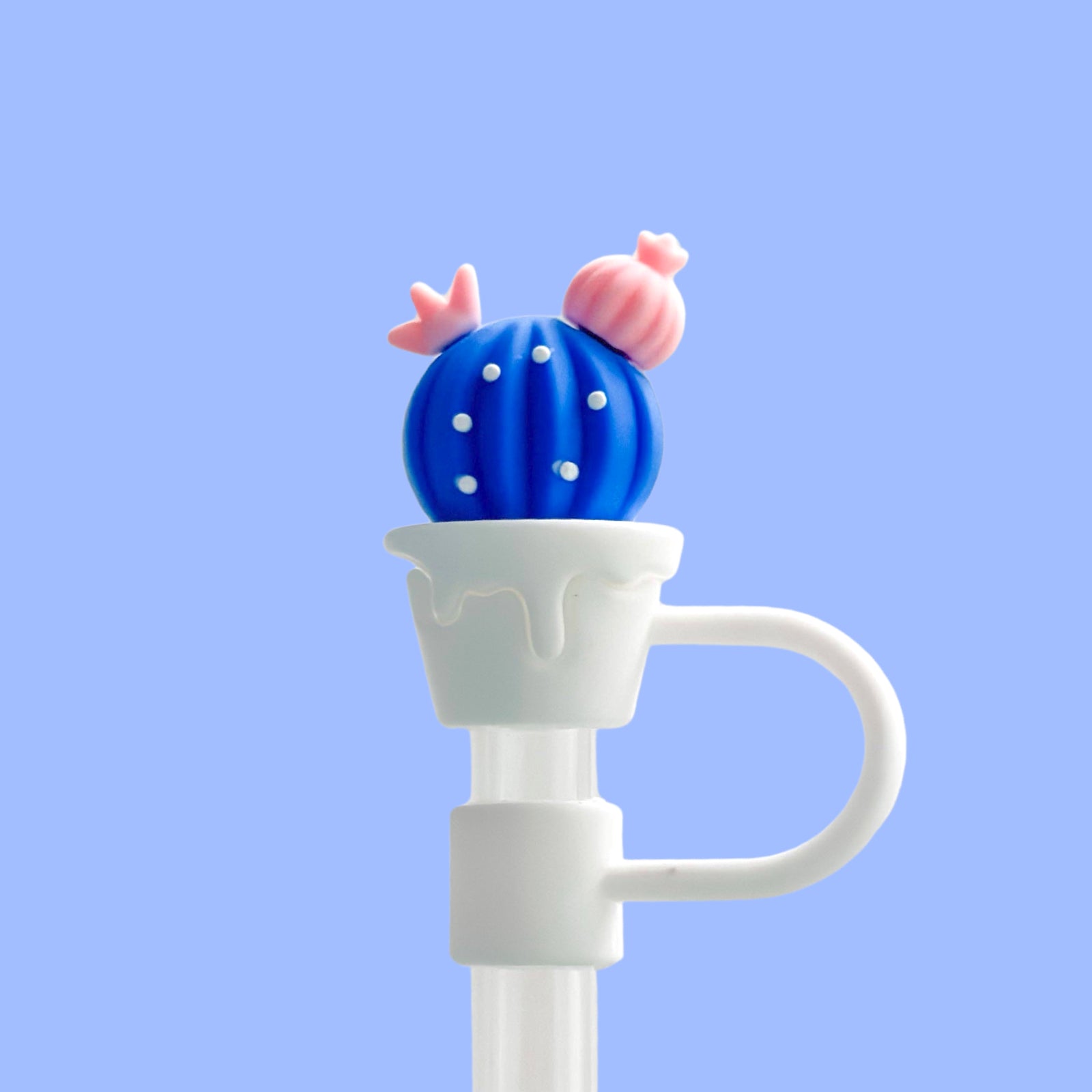 Blue Cactus Straw Cover 10MM - bubblegum market