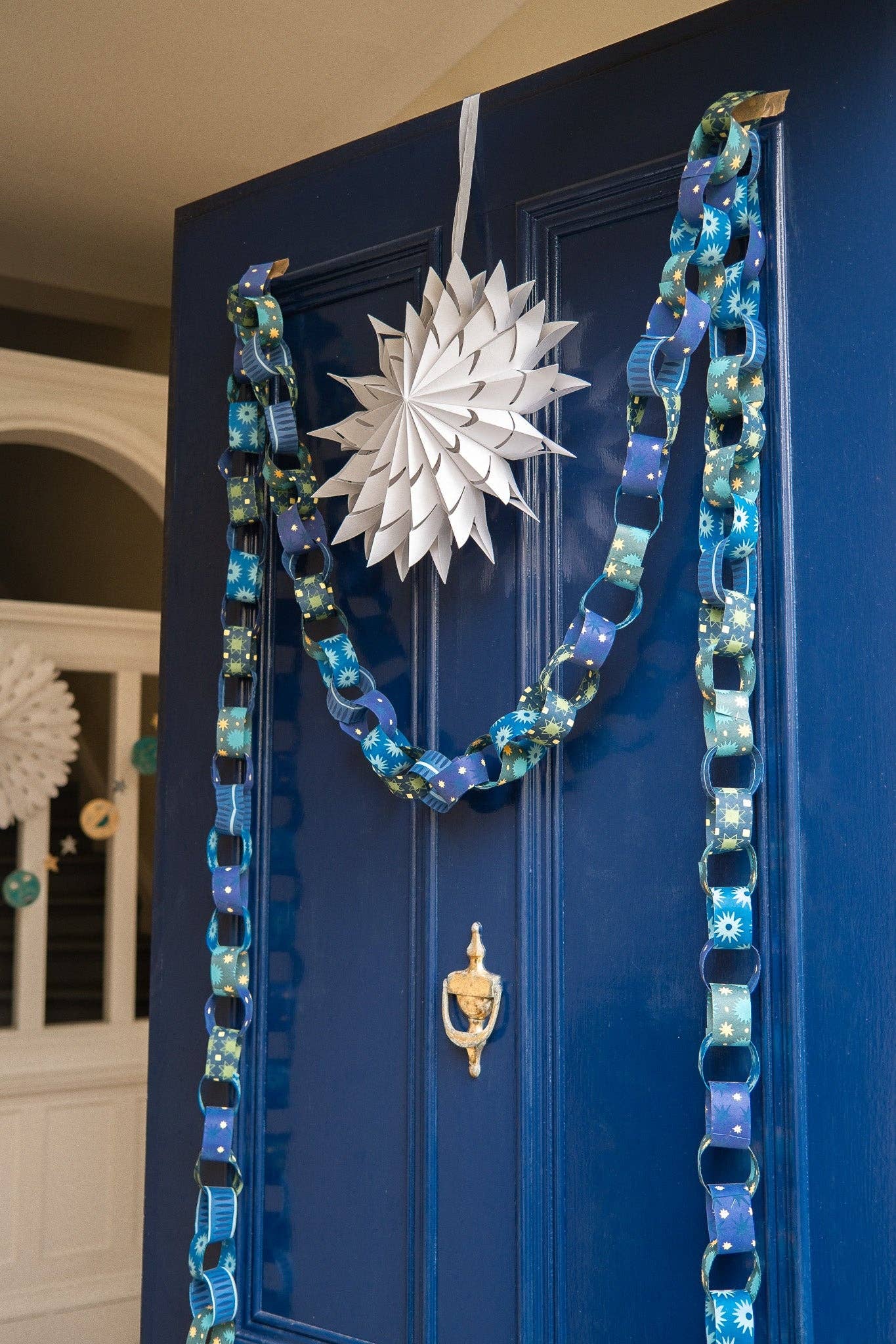 Blue & Green Paper Chain Kit - bubblegum market