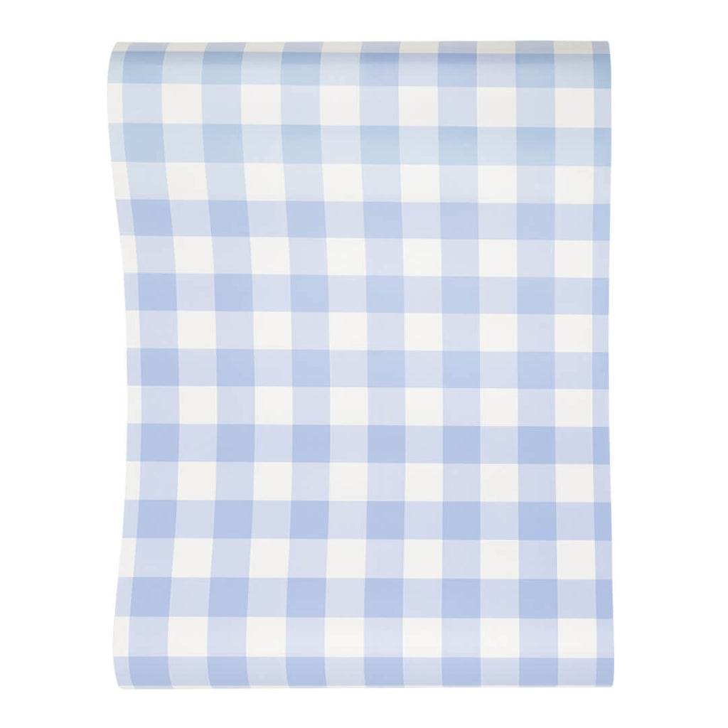 blue-periwinkle-gingham-paper-table-runner