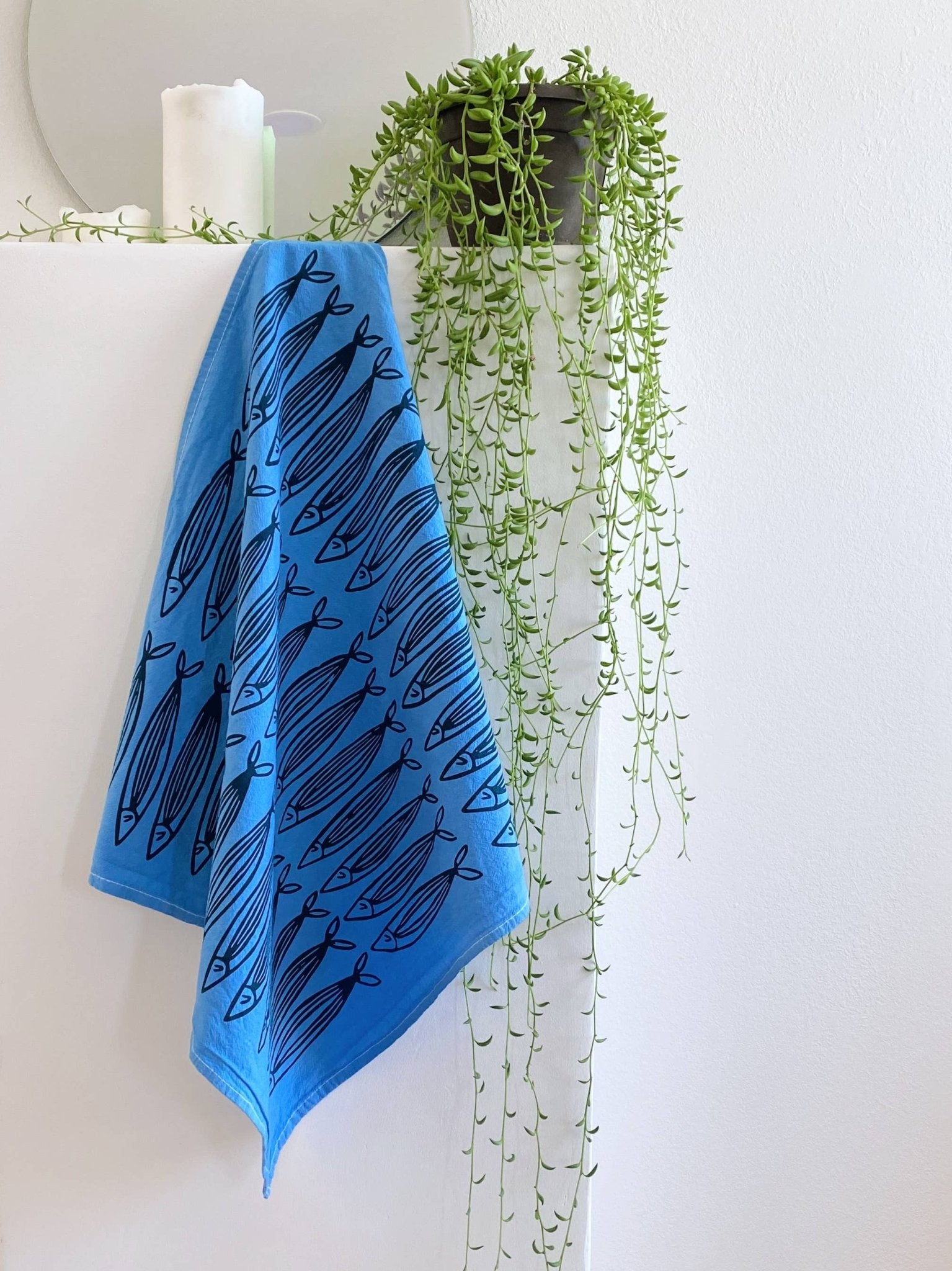 Blue Sardines Tea Towel - bubblegum market