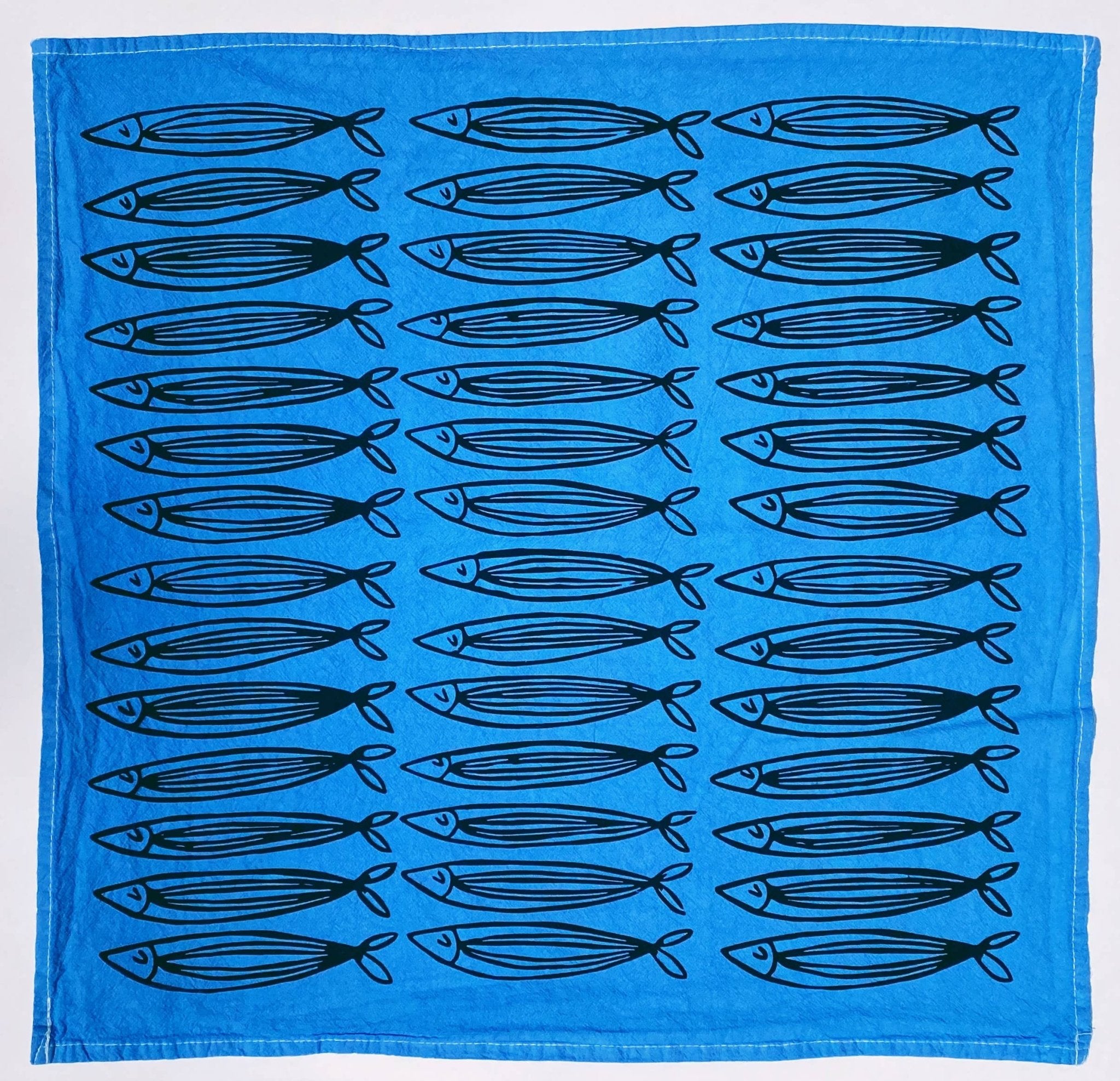 Blue Sardines Tea Towel - bubblegum market