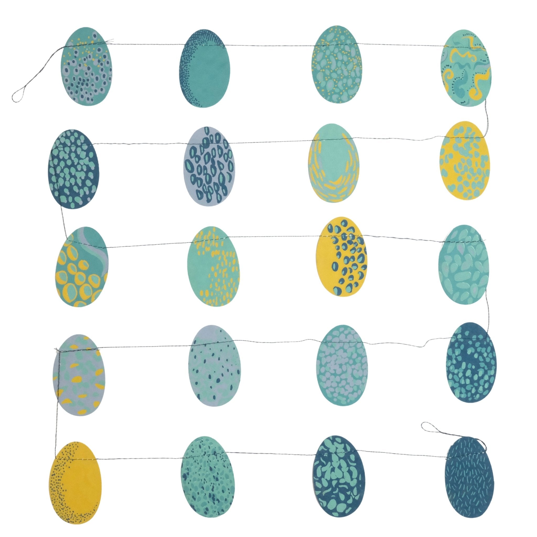 Blue Speckled Eggs Sewn Garland - bubblegum market