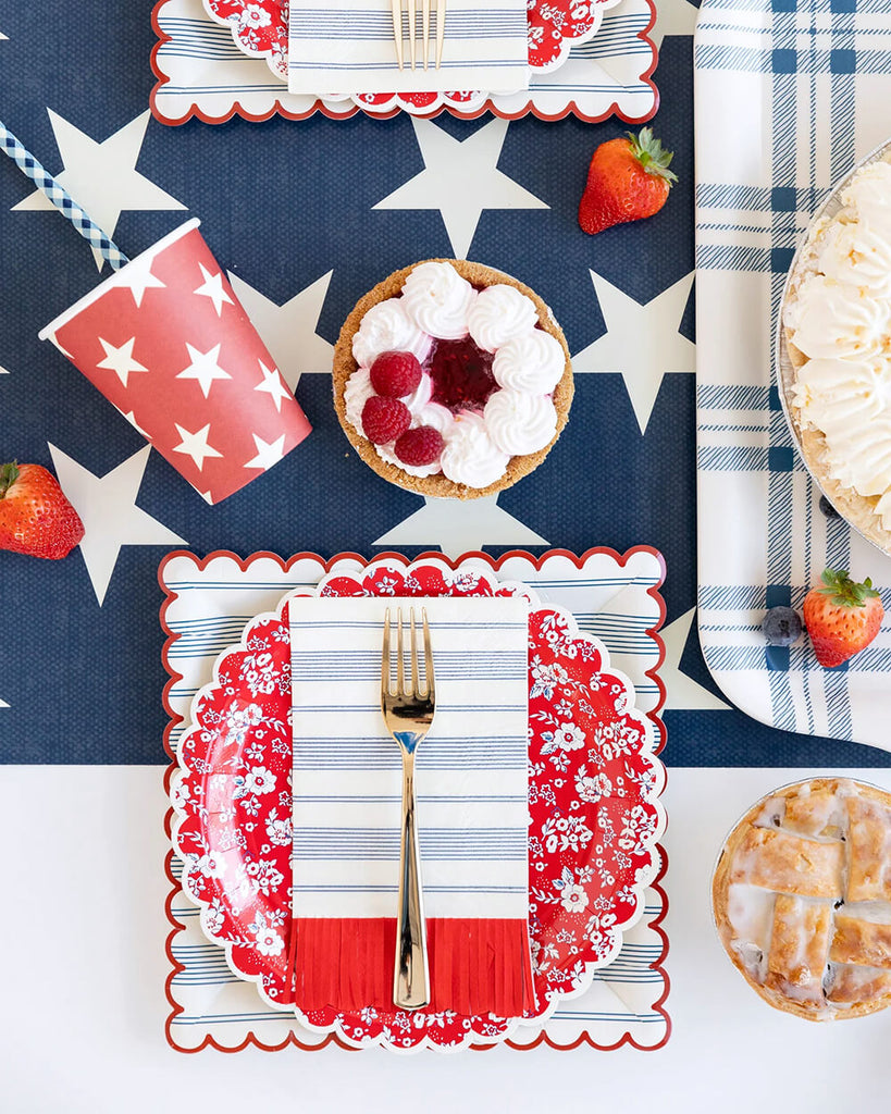 blue-star-table-runner-4th-of-july-memorial-day-party-white-cream-styled-place-setting