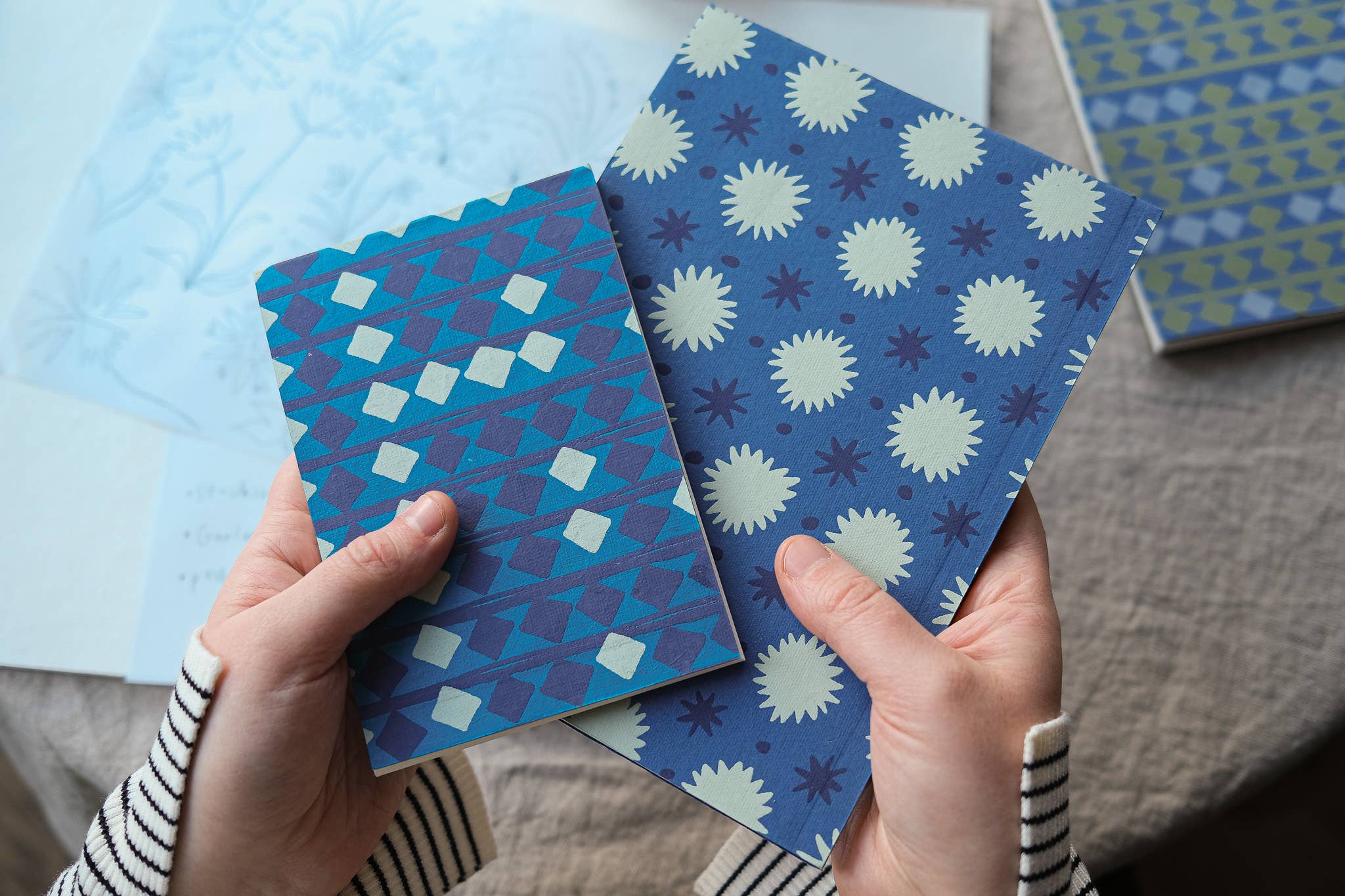 Blue Stars A5 Sketchbook - bubblegum market