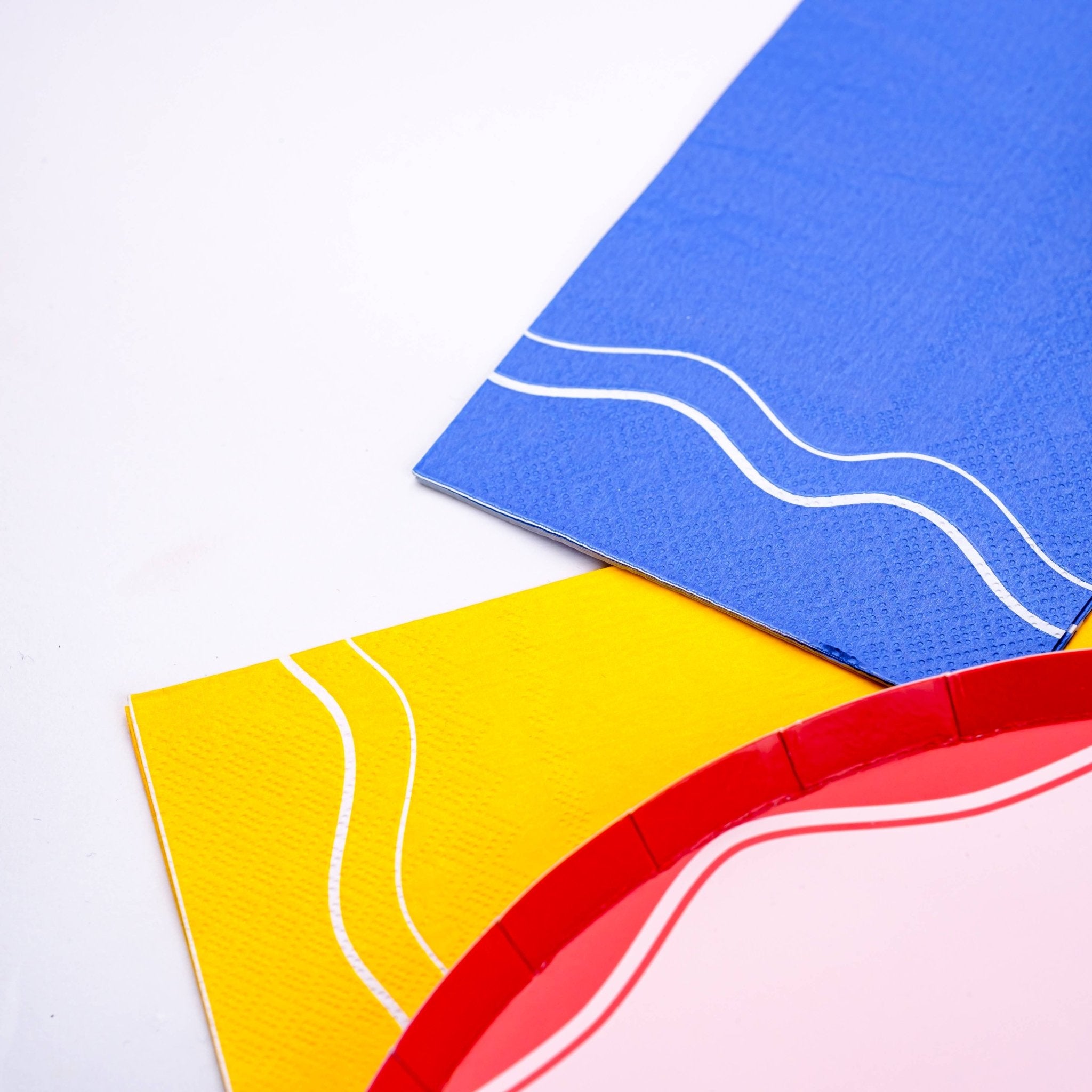 Blue Wave Color Block Guest Towel Napkins - bubblegum market
