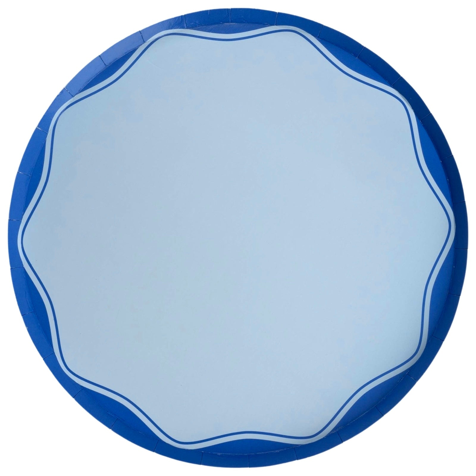 Blue Wave Color Block Paper Dinner Plates 10.5" - bubblegum market
