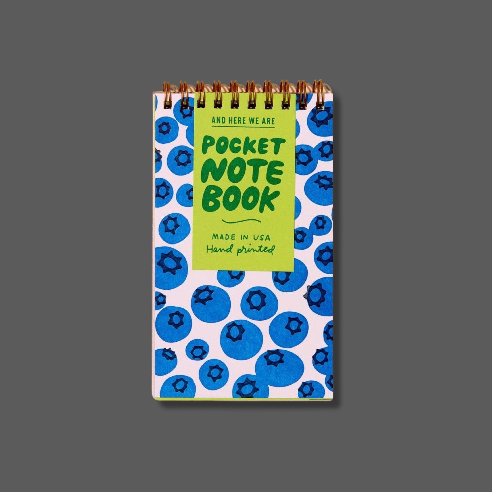 Blueberries Letterpress Notepad - bubblegum market