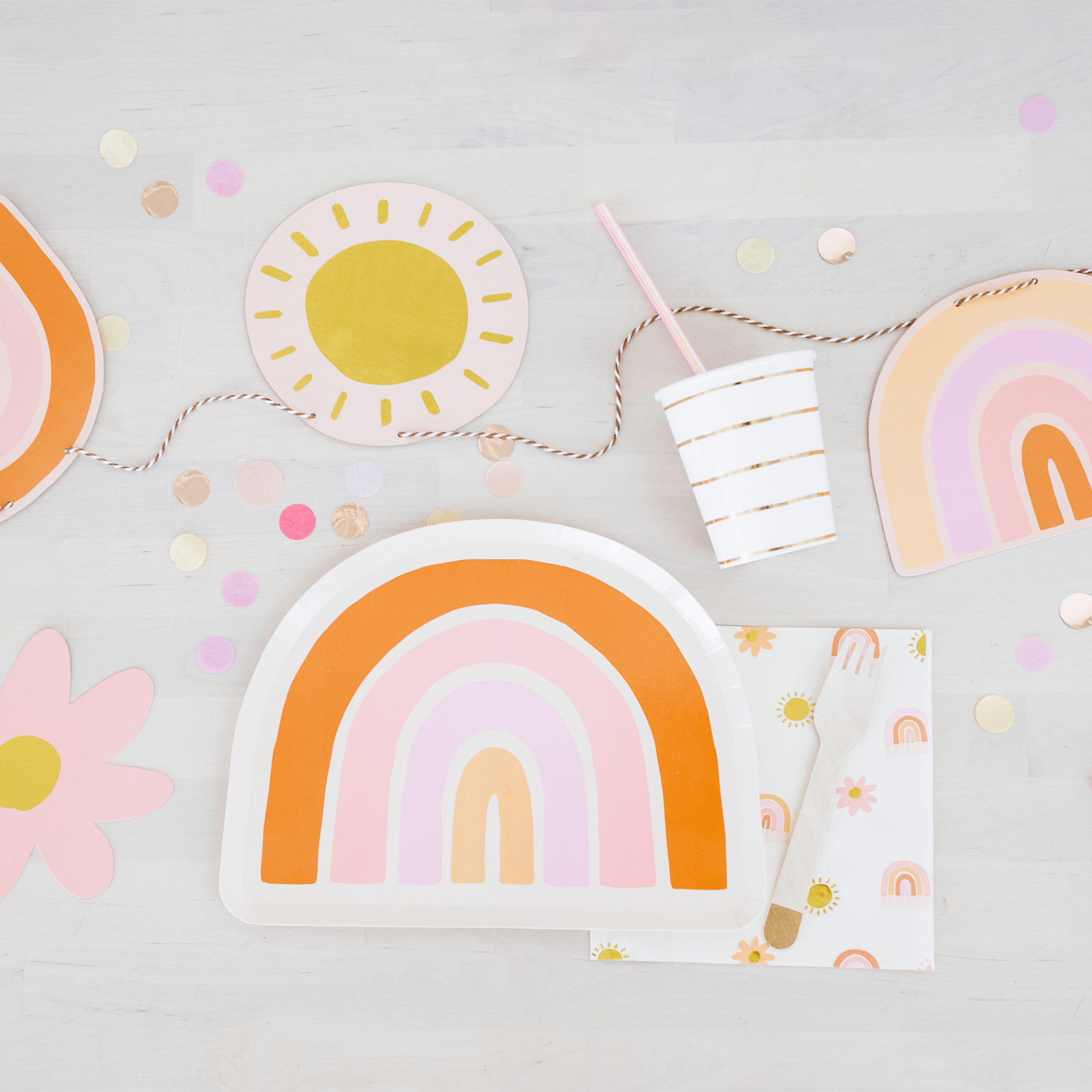 Boho Rainbow Large Napkins - bubblegum market