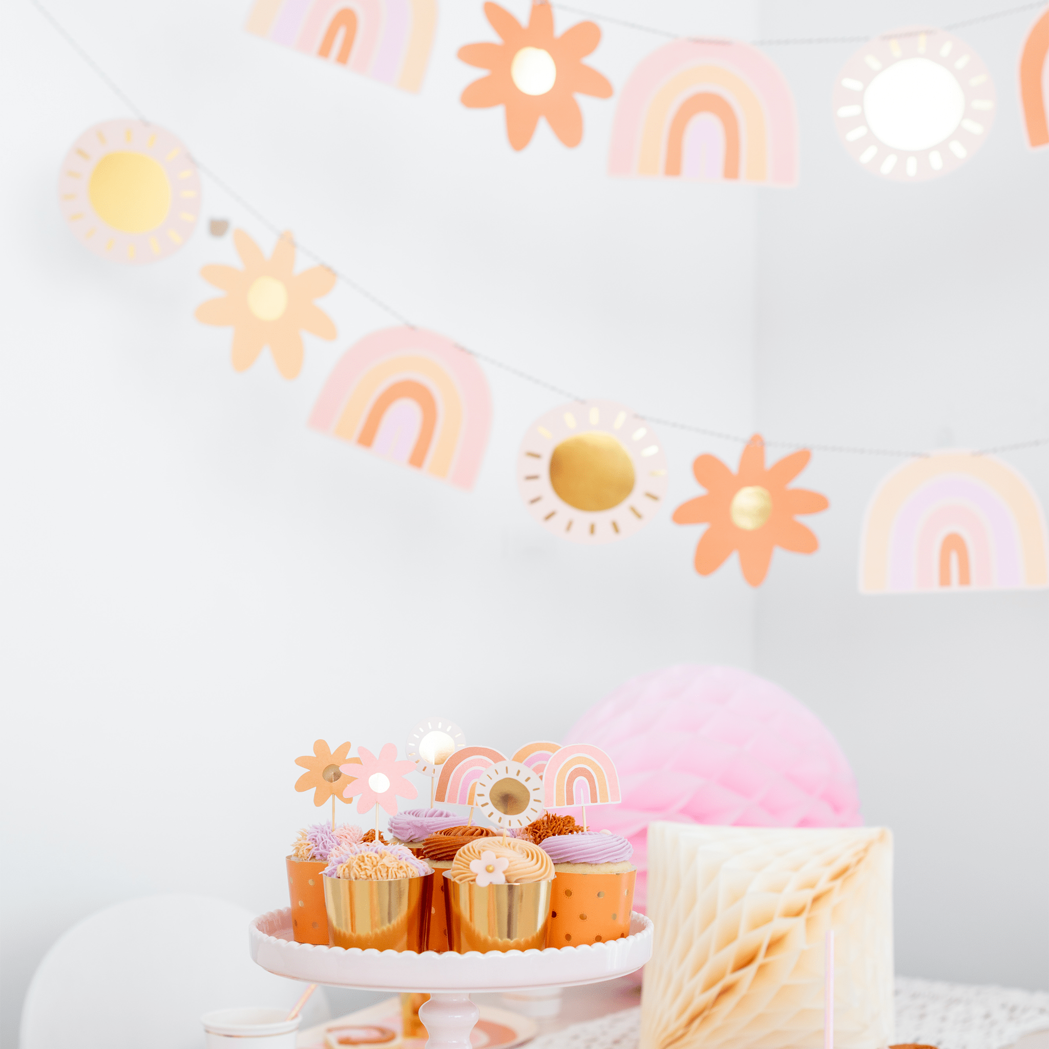 Boho Rainbow Thingamajigs Party Decorations / Banner - bubblegum market
