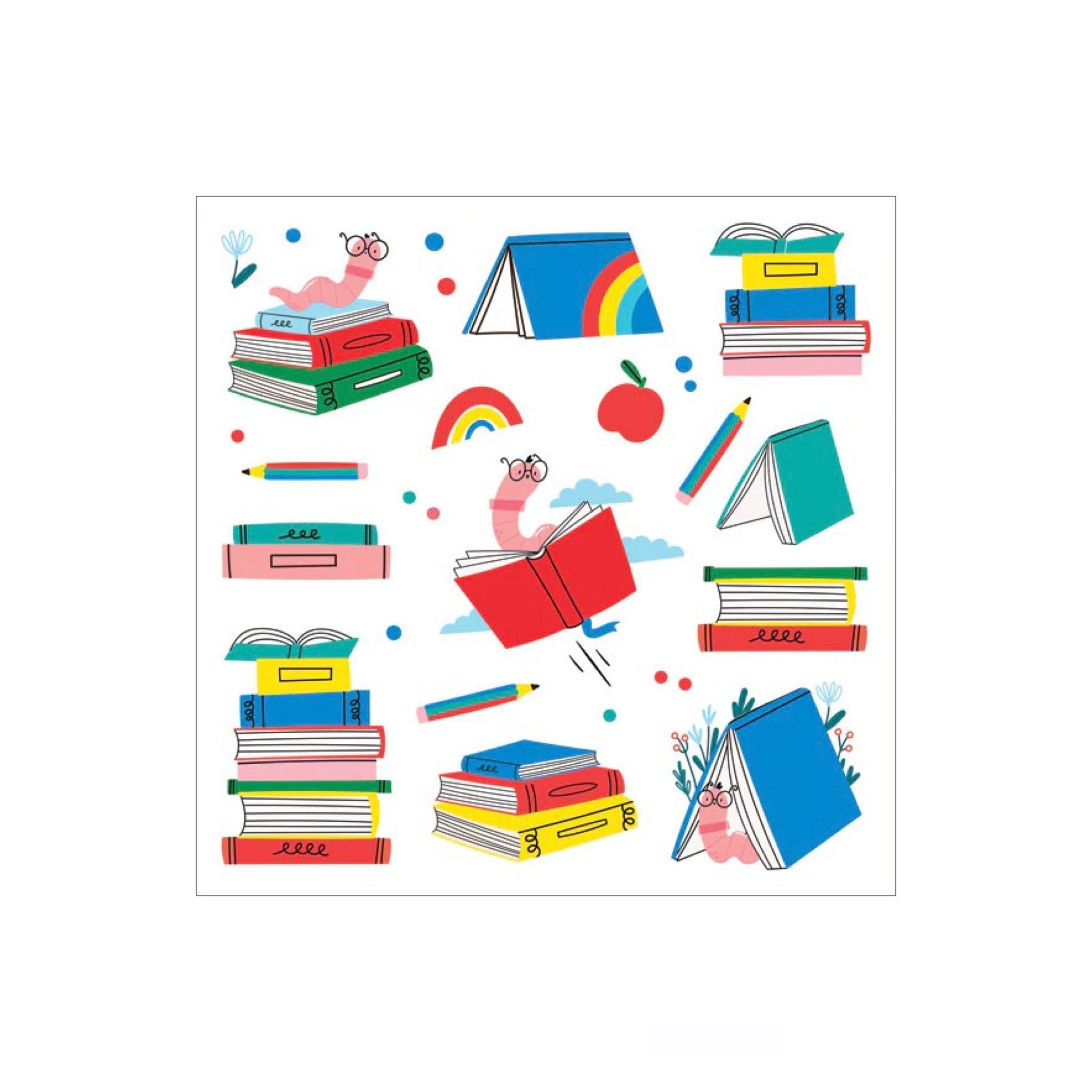 Bookworm Stickers - bubblegum market