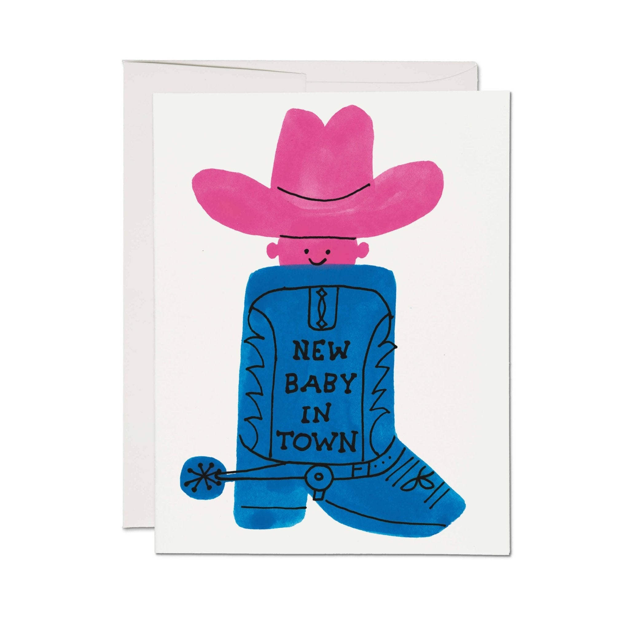 Boot New Baby Greeting Card - bubblegum market