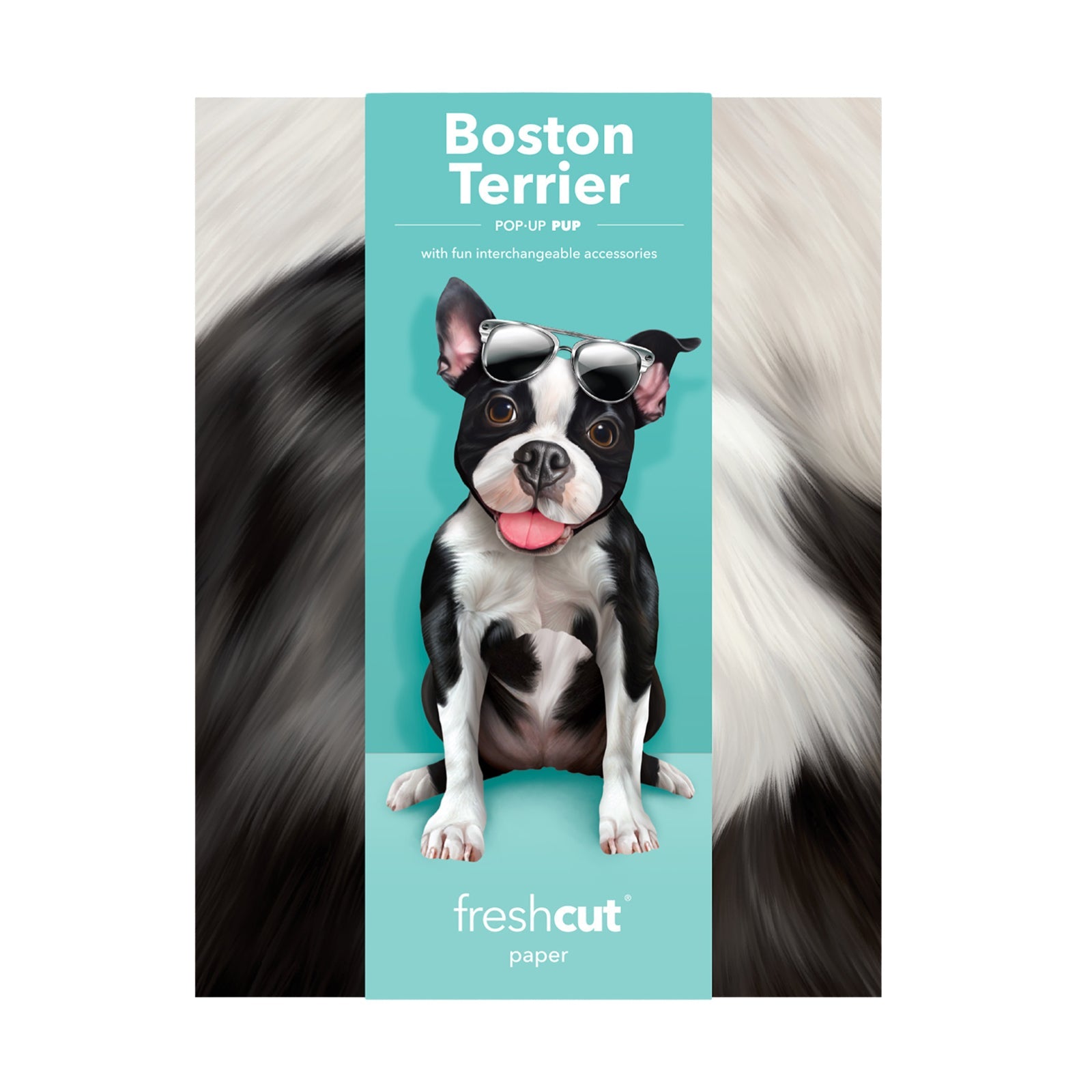 Boston Terrier Pop - Up Pet Card - bubblegum market