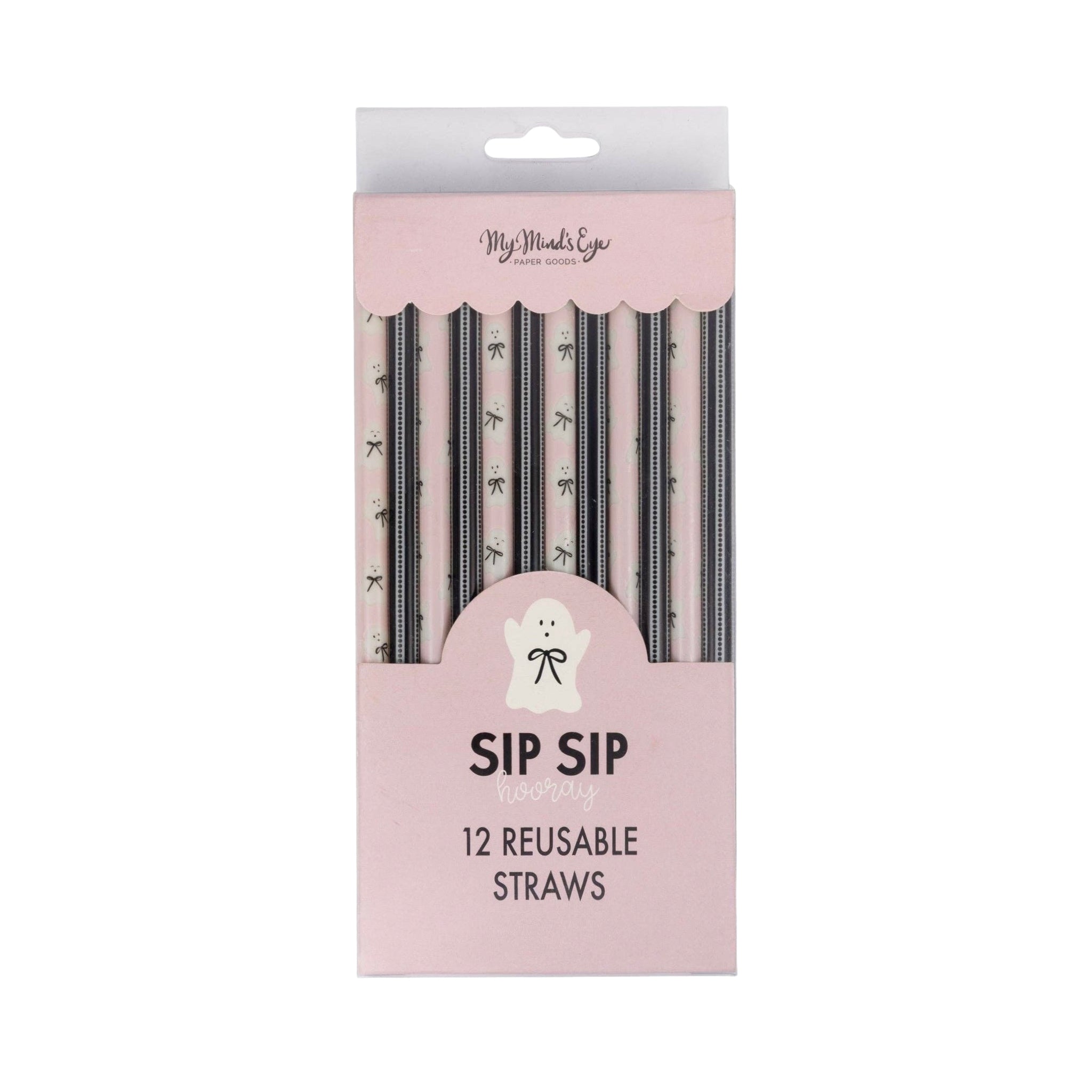 Bow Ghosts Reusable Straws - bubblegum market