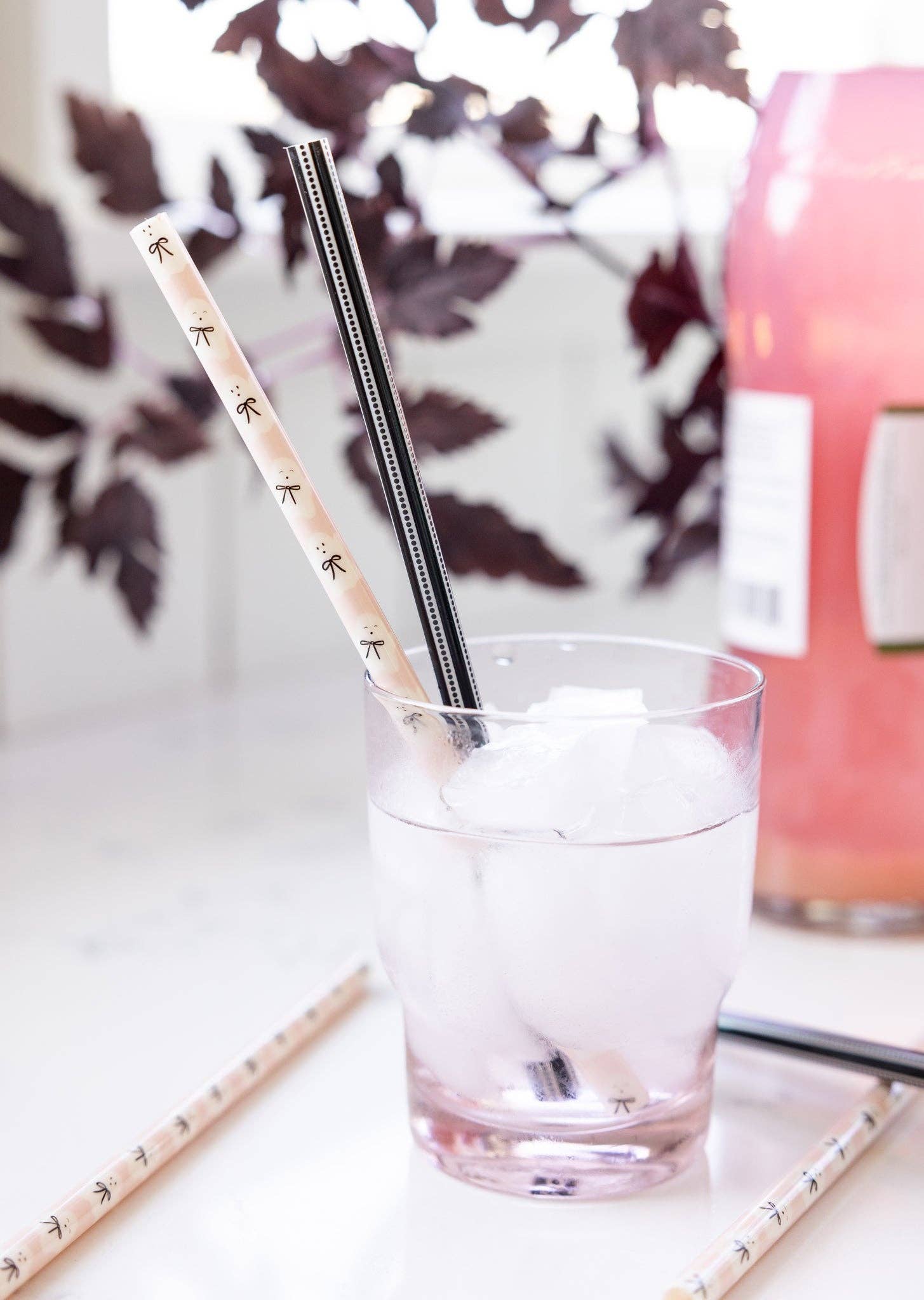 Bow Ghosts Reusable Straws - bubblegum market
