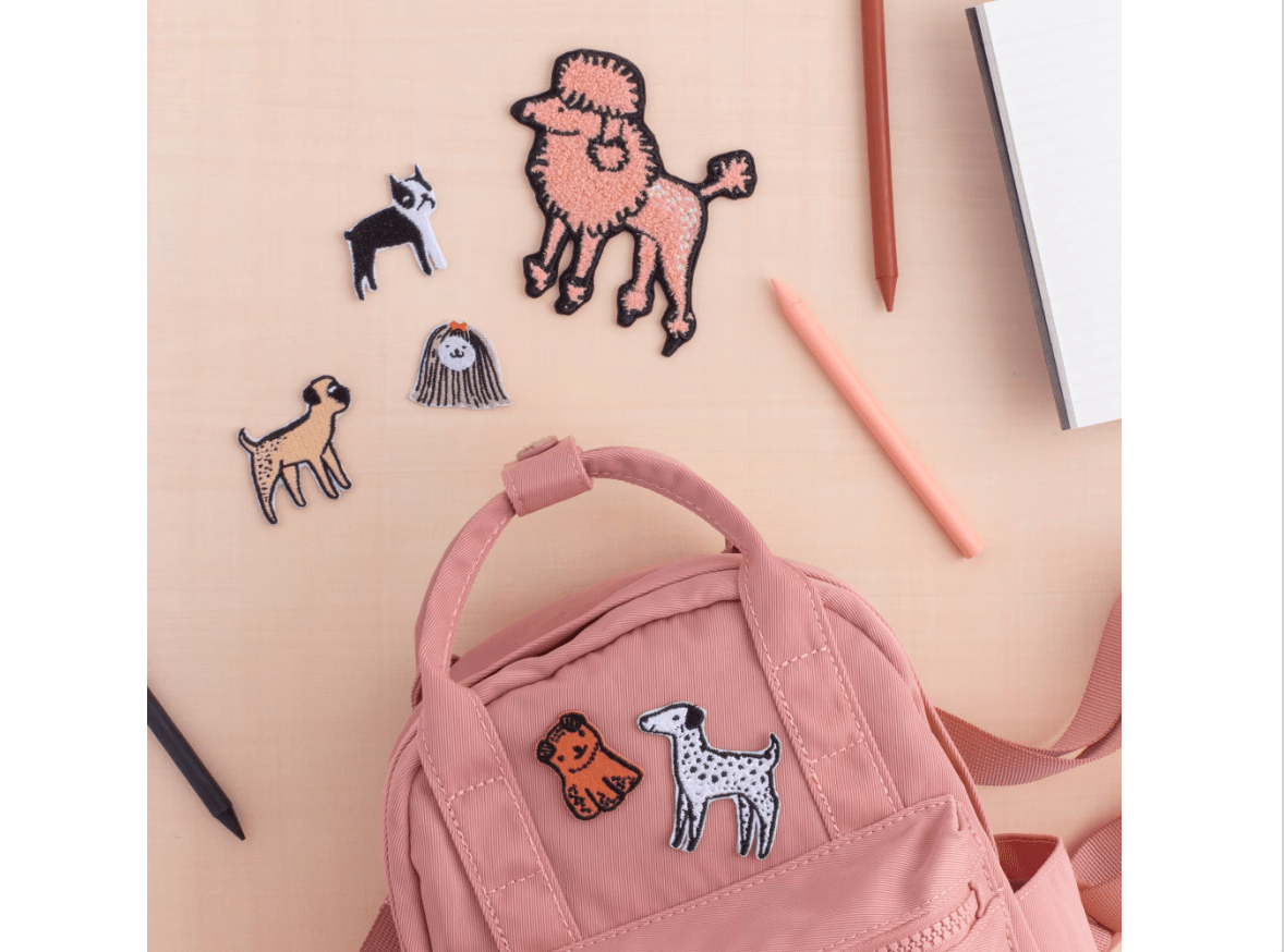 Bow Wow Embroidered Puppy Patches (5ct) - bubblegum market