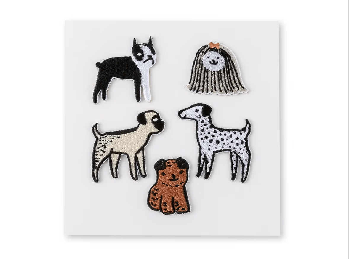 Bow Wow Embroidered Puppy Patches (5ct) - bubblegum market