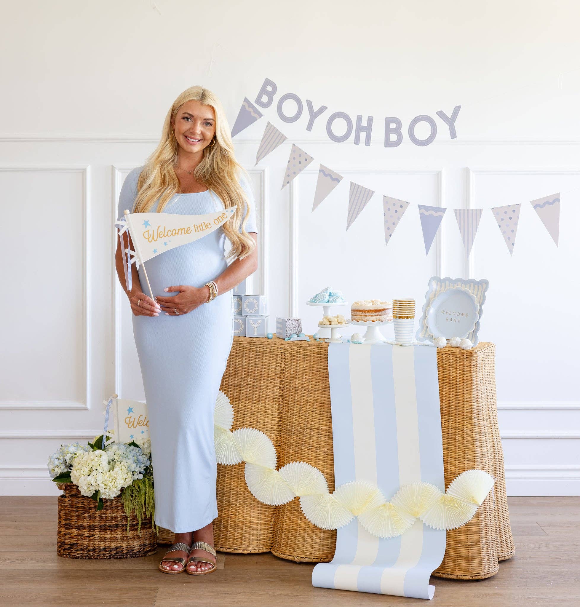"BOY OH BOY" Baby Blue Banner Set - bubblegum market