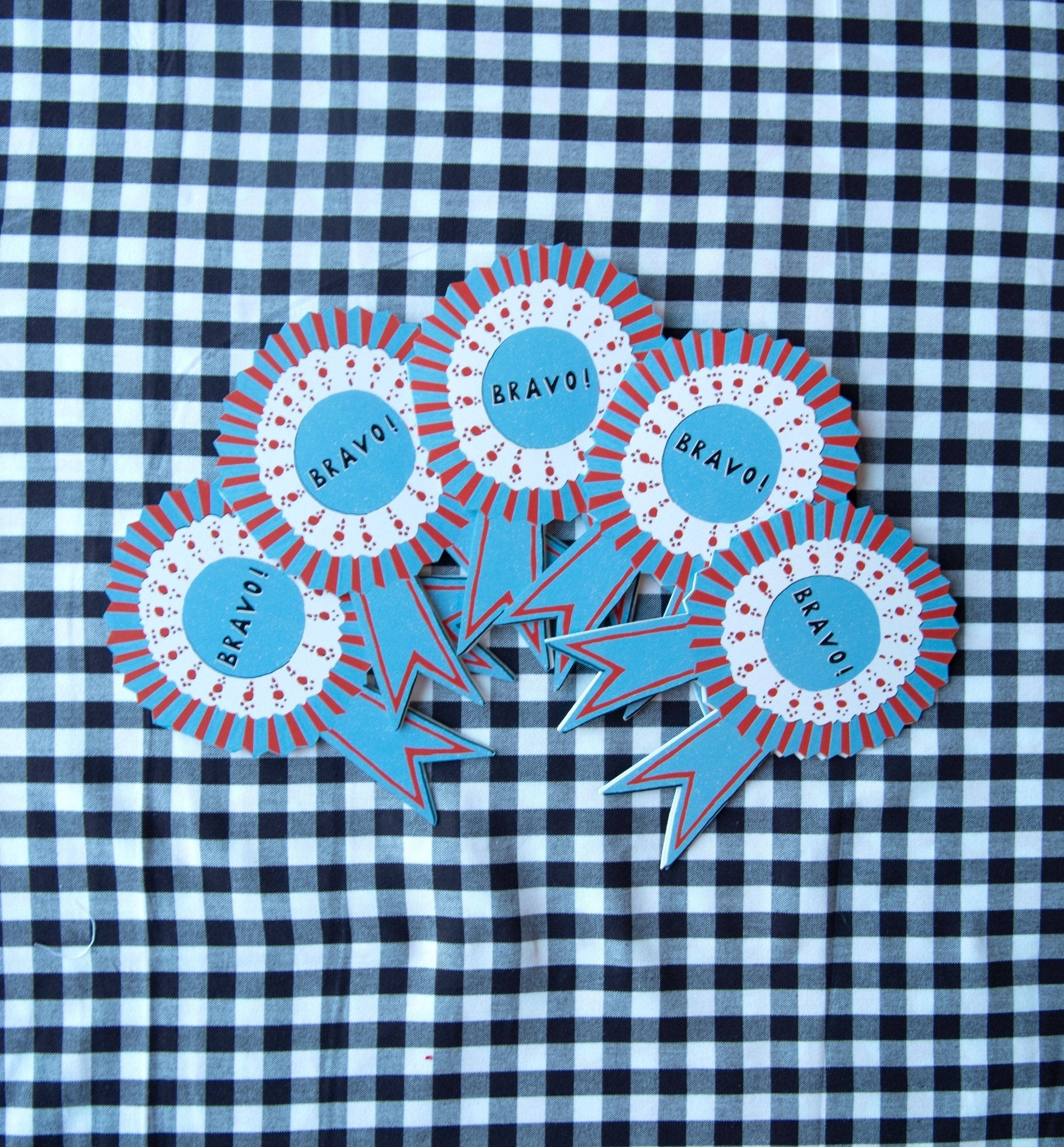 Bravo Medallion / Ribbon Greeting Card - bubblegum market