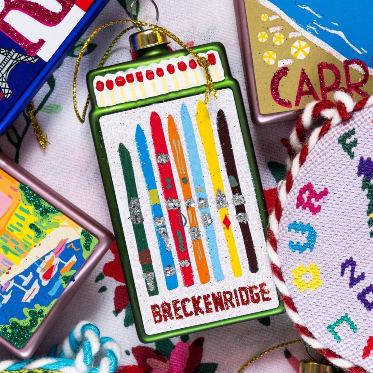 Breckenridge Matchbook Ornament 3.5" - bubblegum market