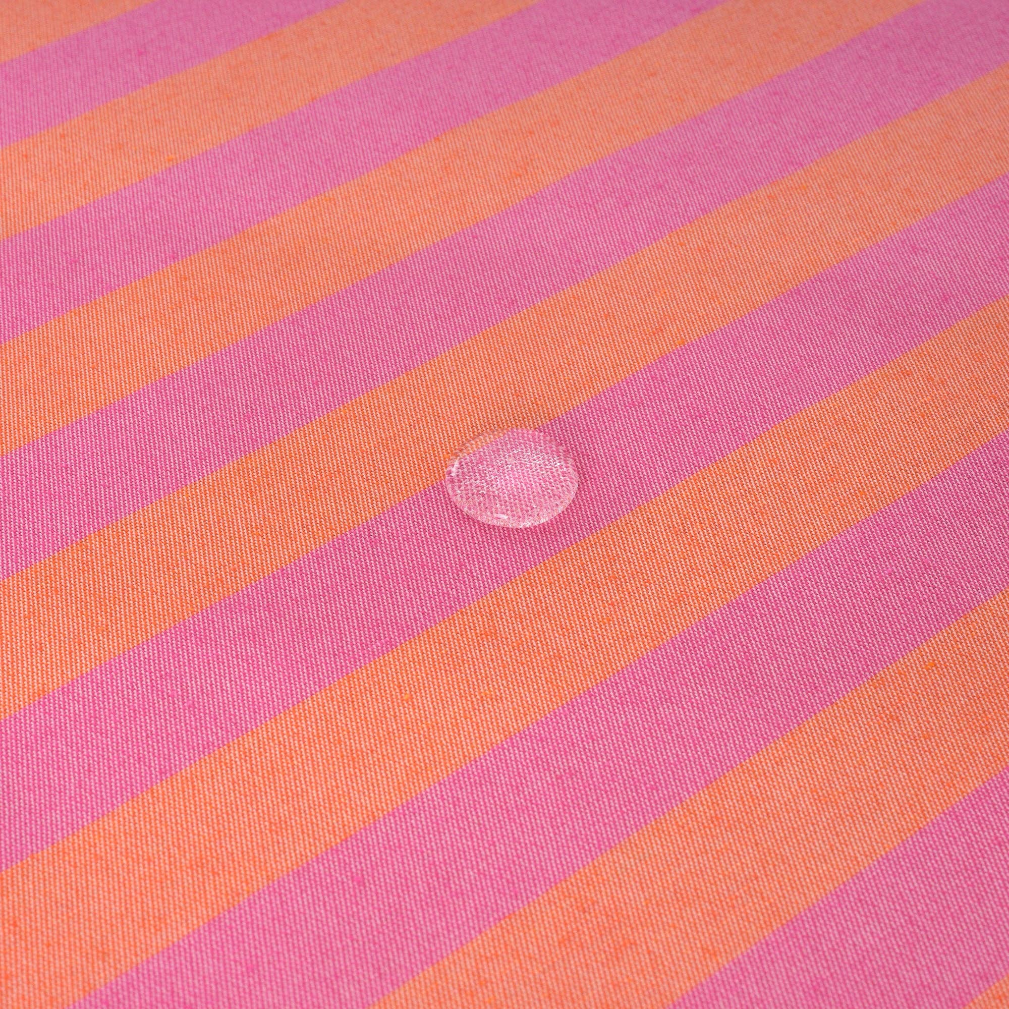 Bright Pink / Coral Striped Tablecloth 118" - bubblegum market