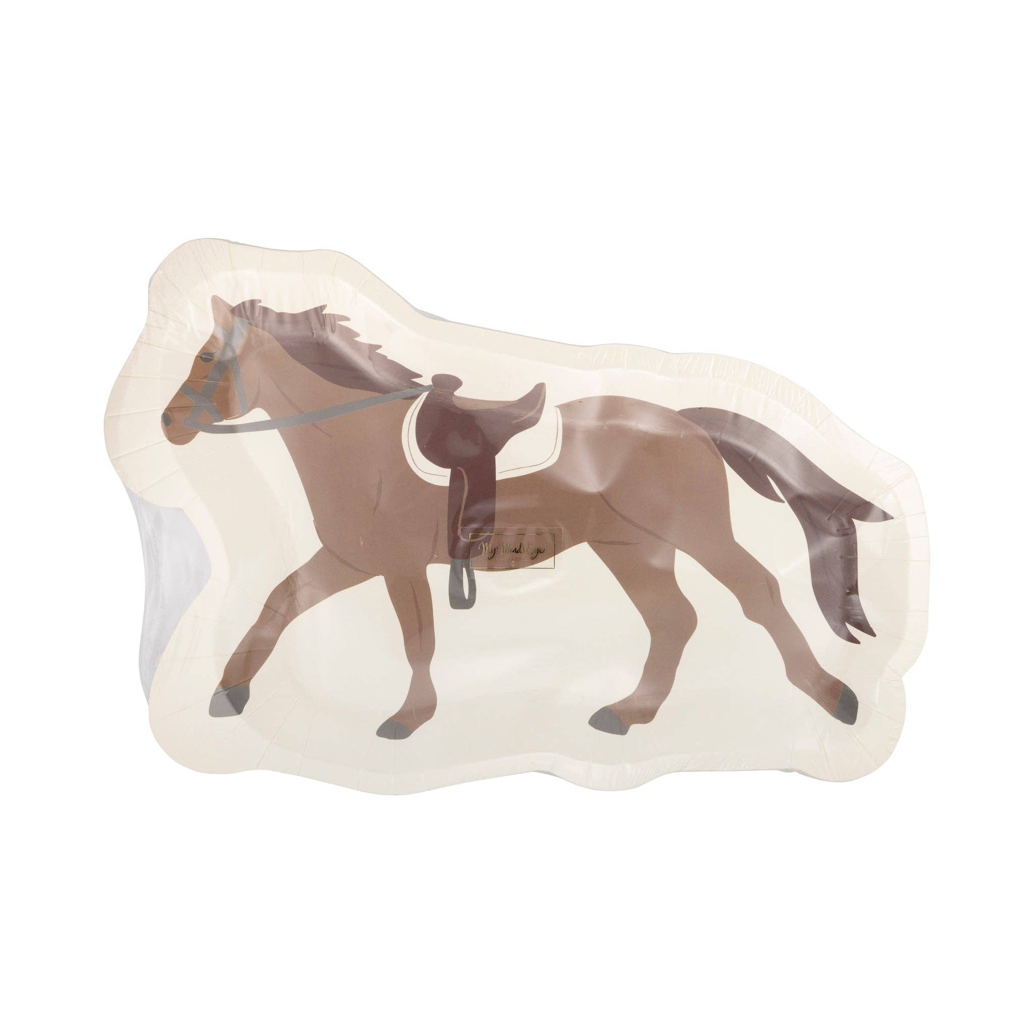 Brown Horse Paper Party Plates 12" - bubblegum market