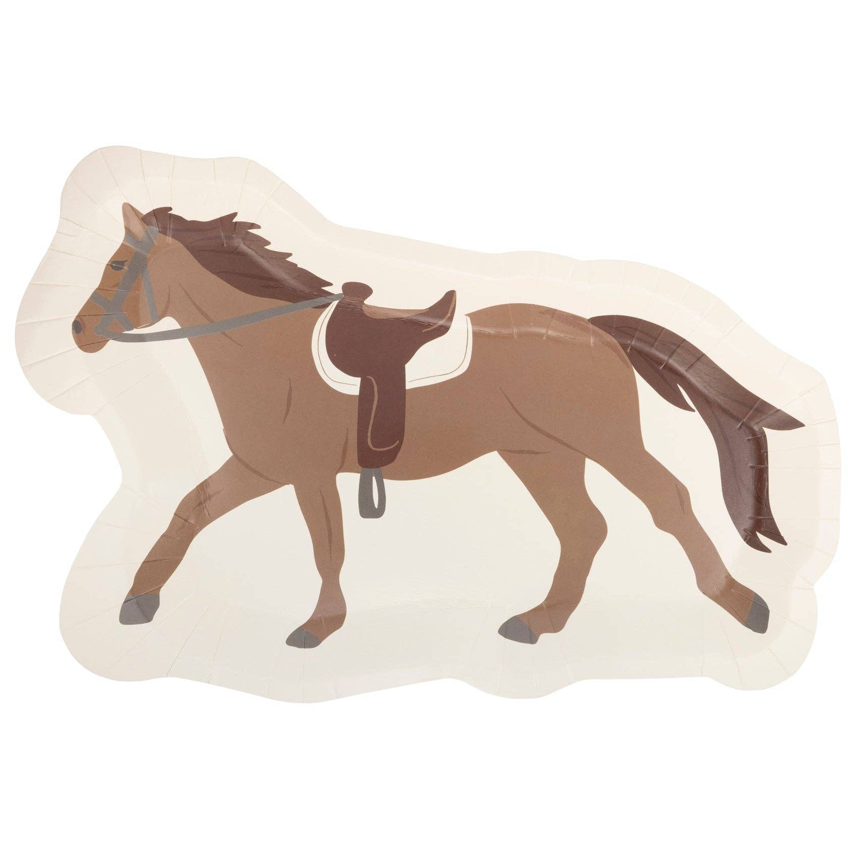 Brown Horse Paper Party Plates 12" - bubblegum market