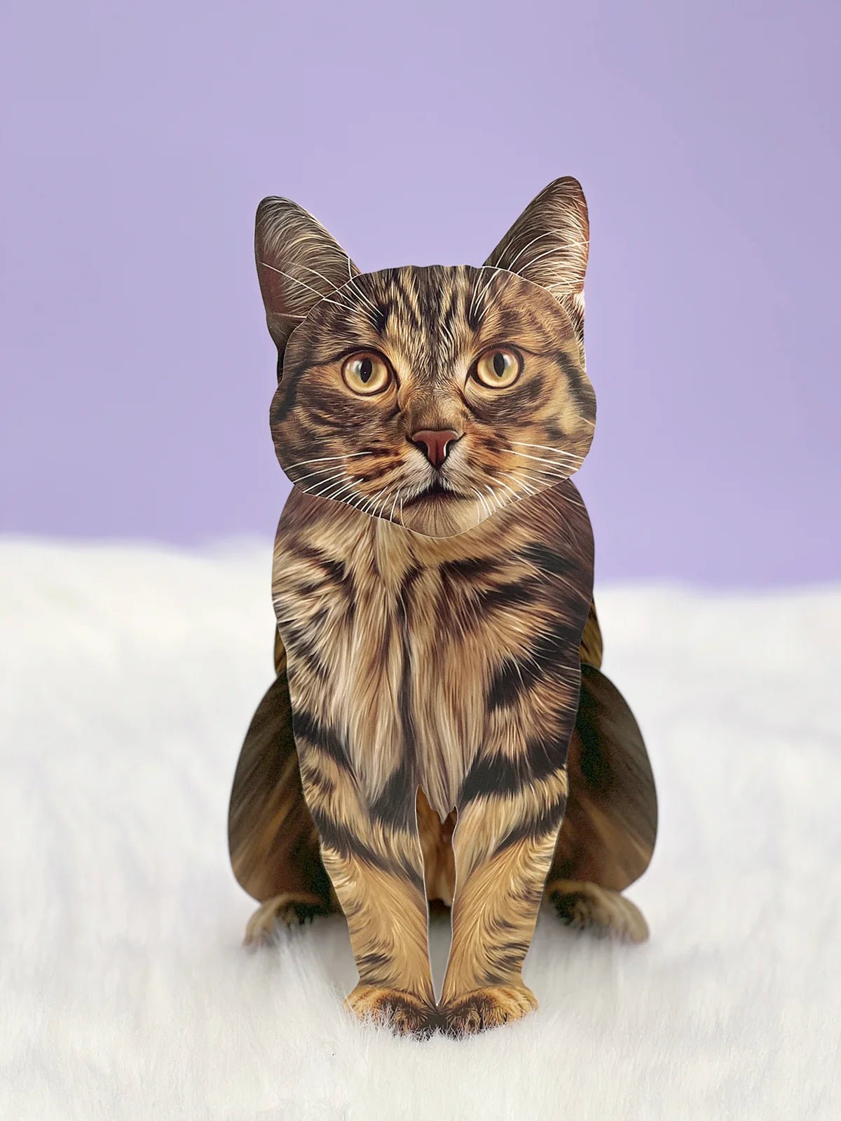 Brown Tabby Pop - Up Pet Card - bubblegum market
