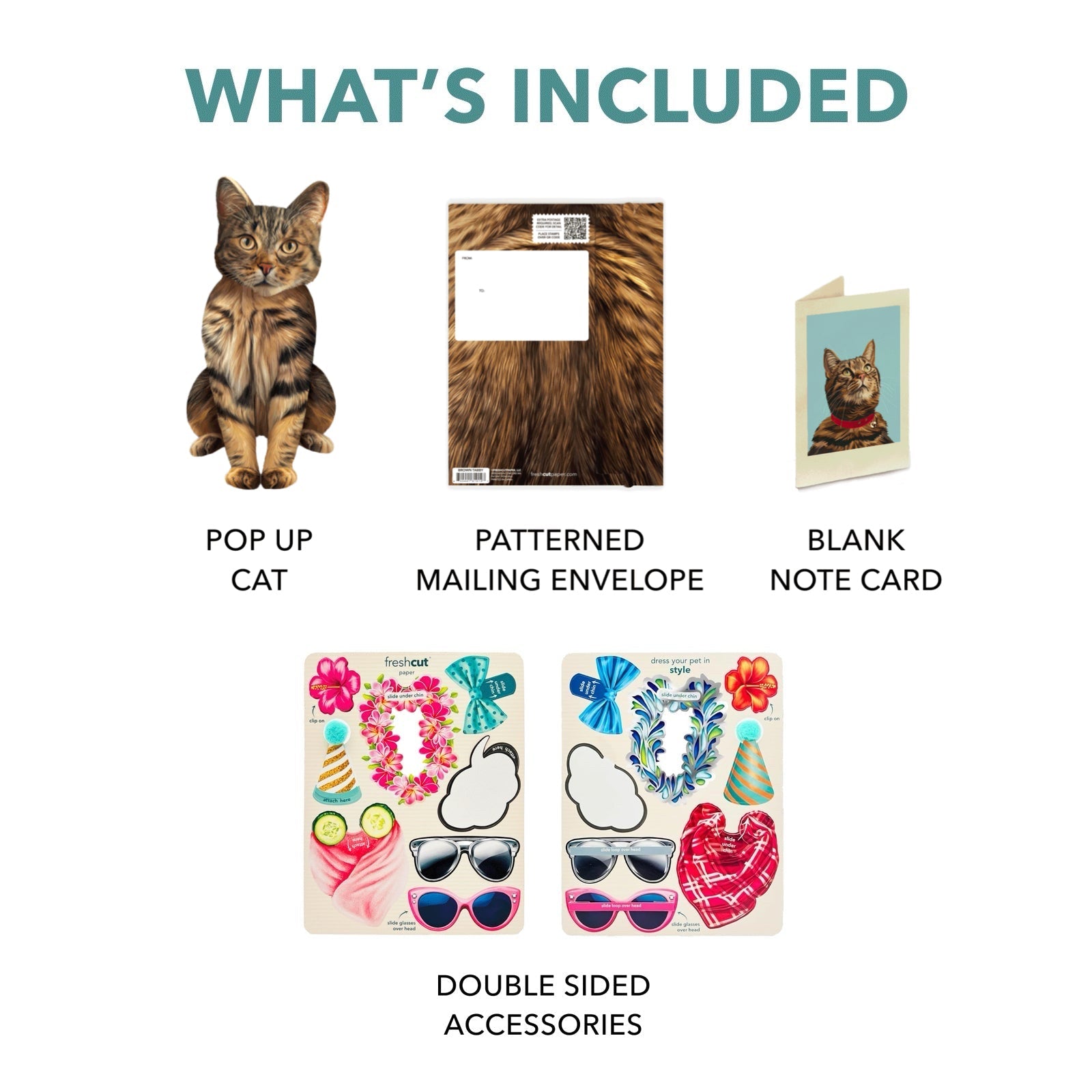 Brown Tabby Pop - Up Pet Card - bubblegum market