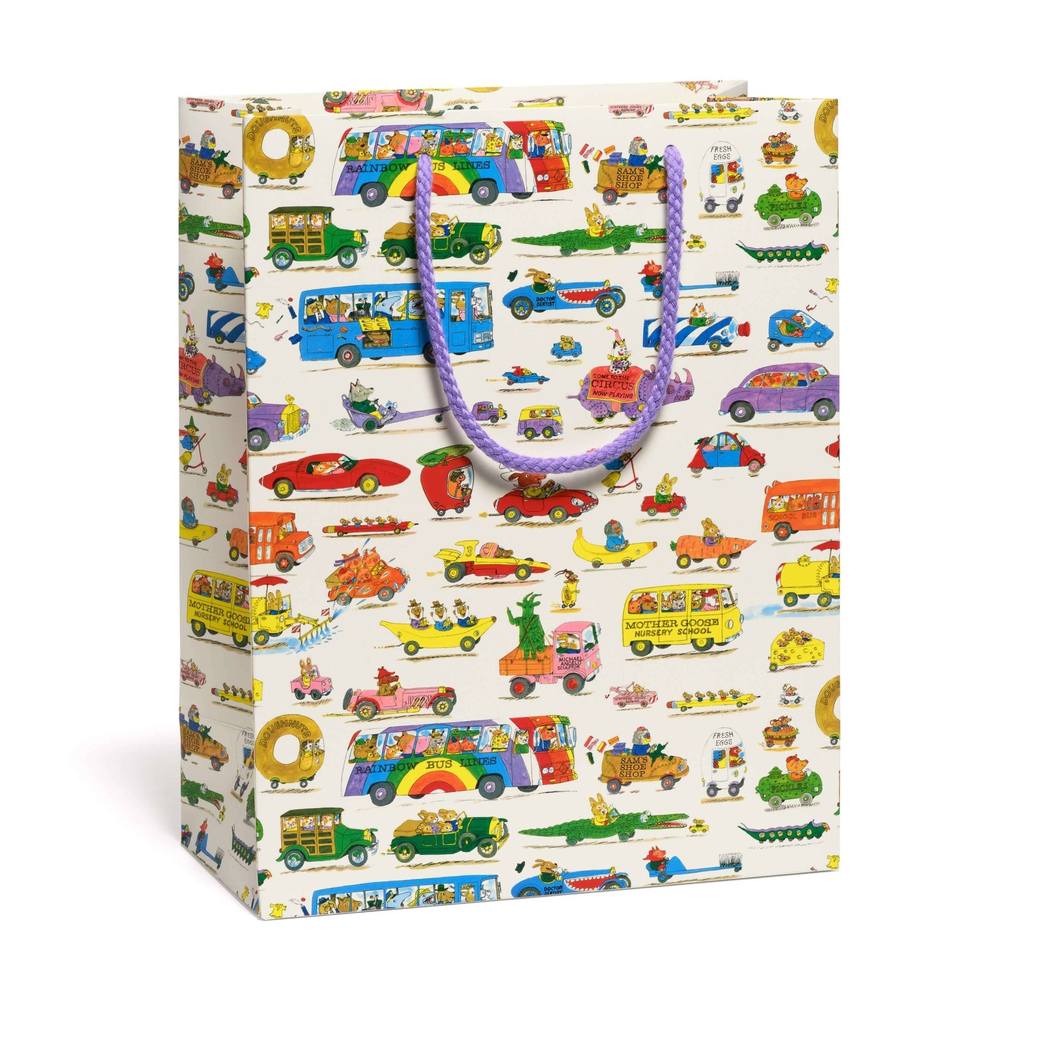 Busytown Cars Large Gift Bag - bubblegum market