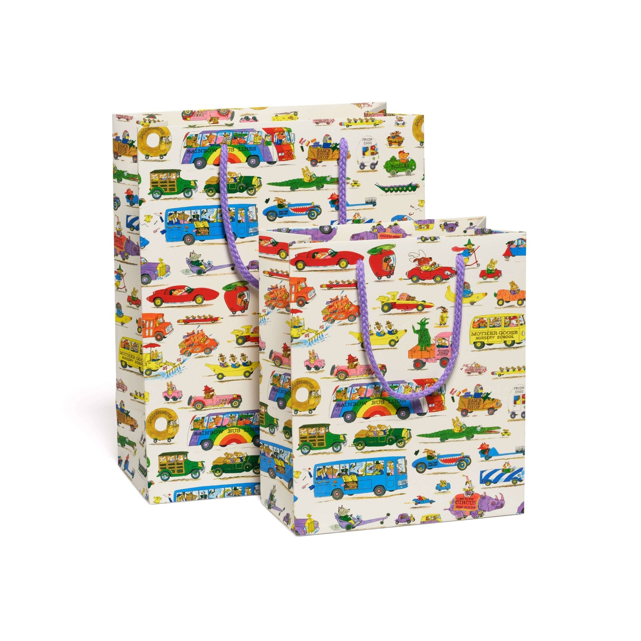 Busytown Cars Medium Gift Bag - bubblegum market