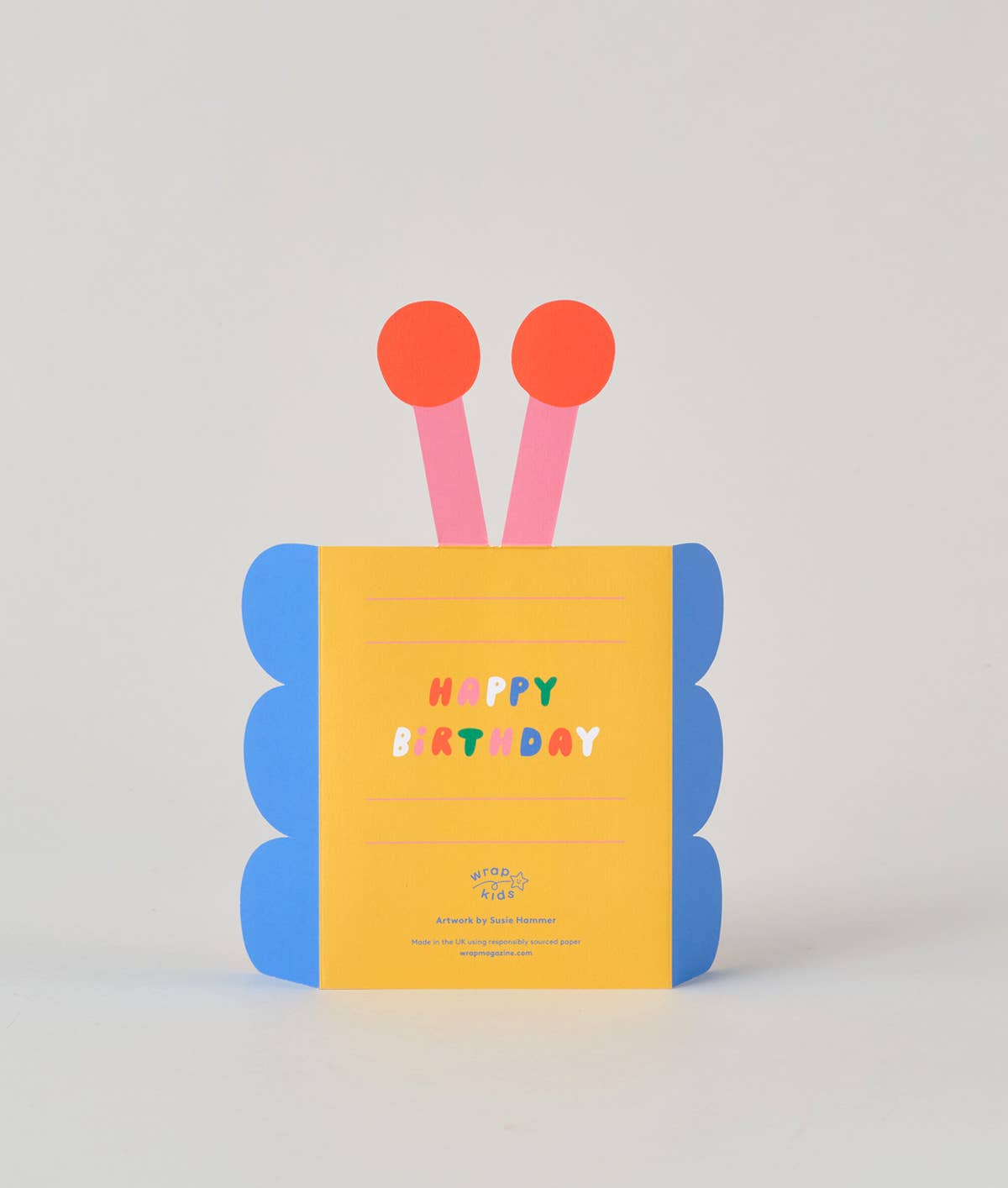 'Butterfly' Fold Out Kid's Birthday Card - bubblegum market