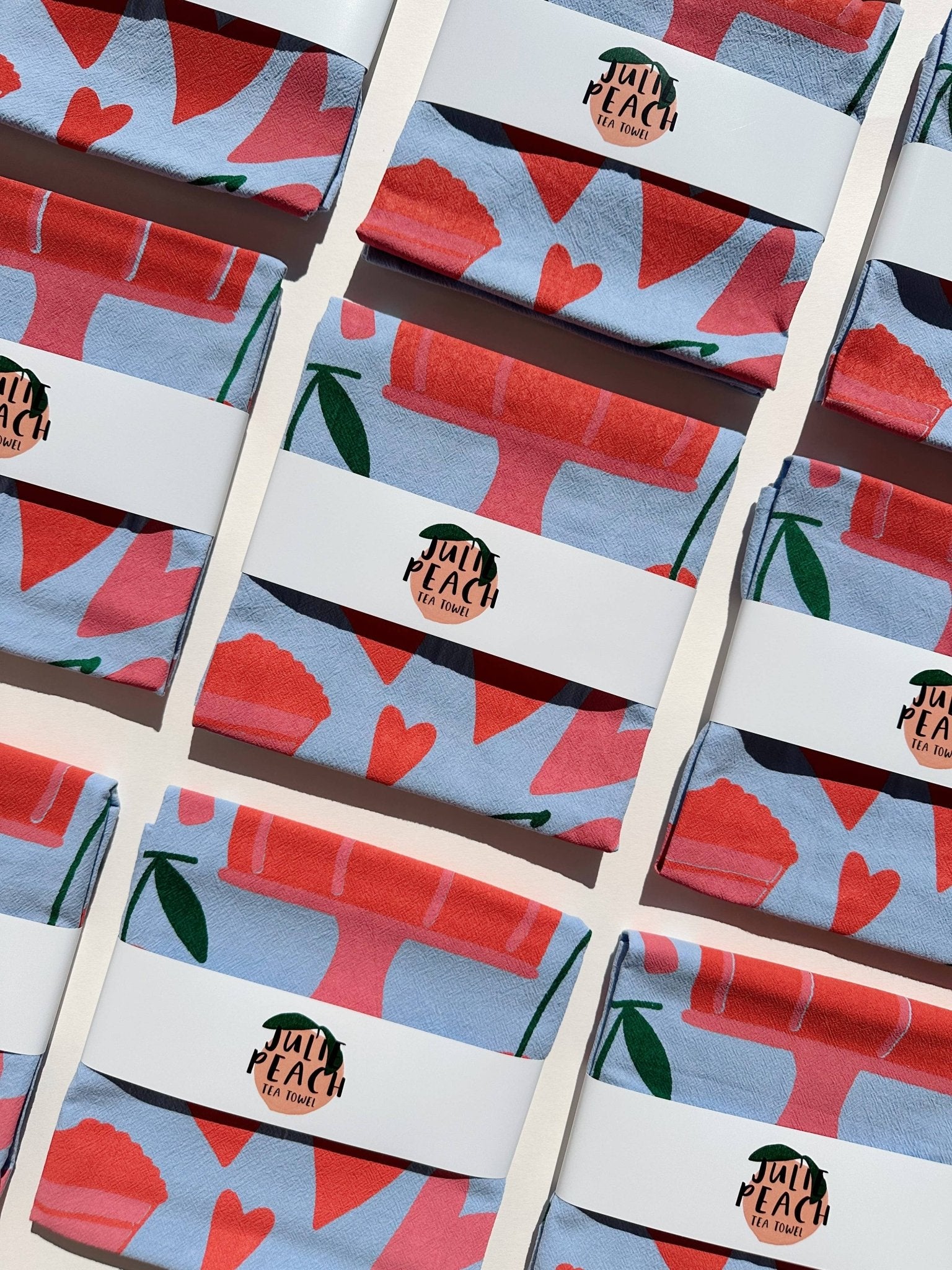 Cake on Blue Tea Towel - bubblegum market