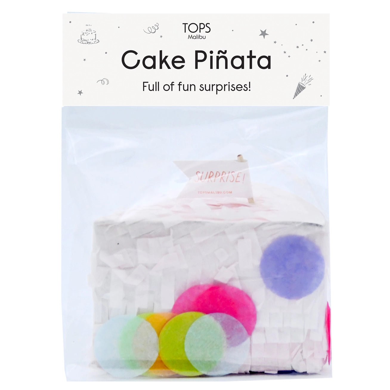 Cake Slice Piñata in a Bag - bubblegum market