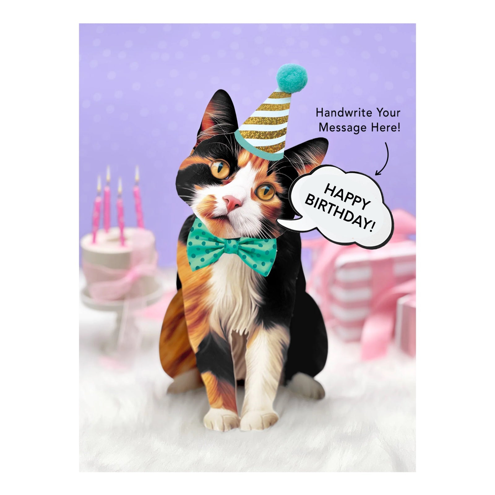 Calico Cat Pop - Up Pet Card - bubblegum market