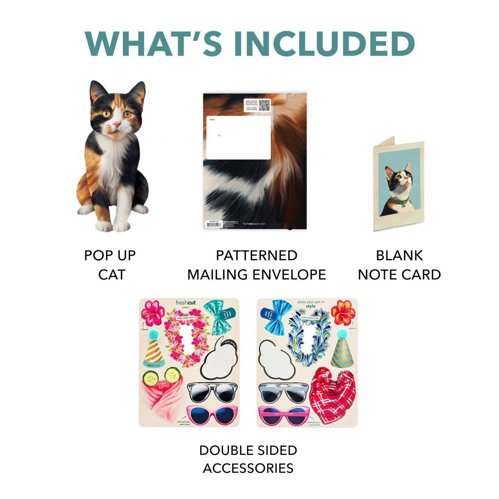 Calico Cat Pop - Up Pet Card - bubblegum market