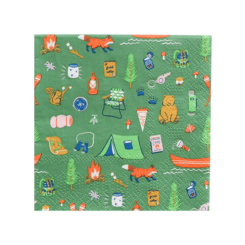 Camp Explorer Patterned Large Napkins - bubblegum market