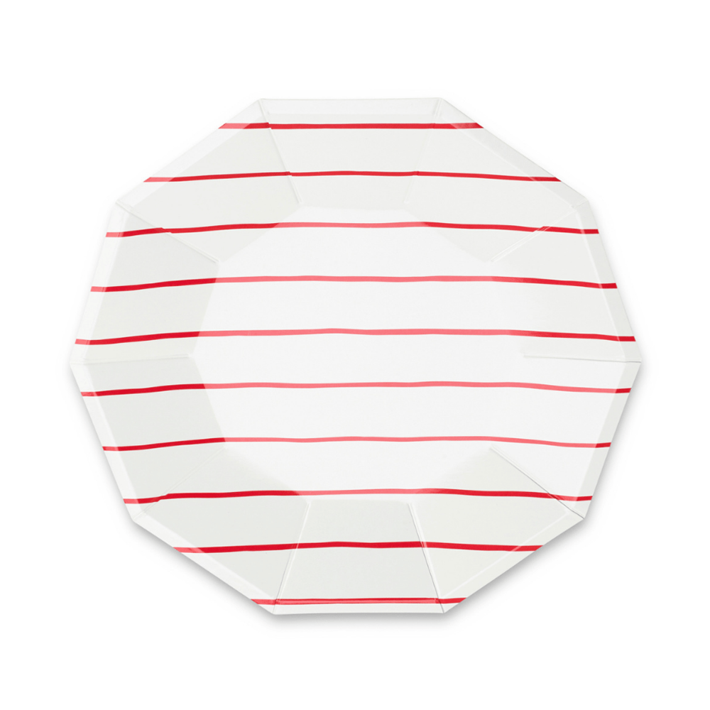 Candy Apple Frenchie Striped Small Plates 7.5" - bubblegum market