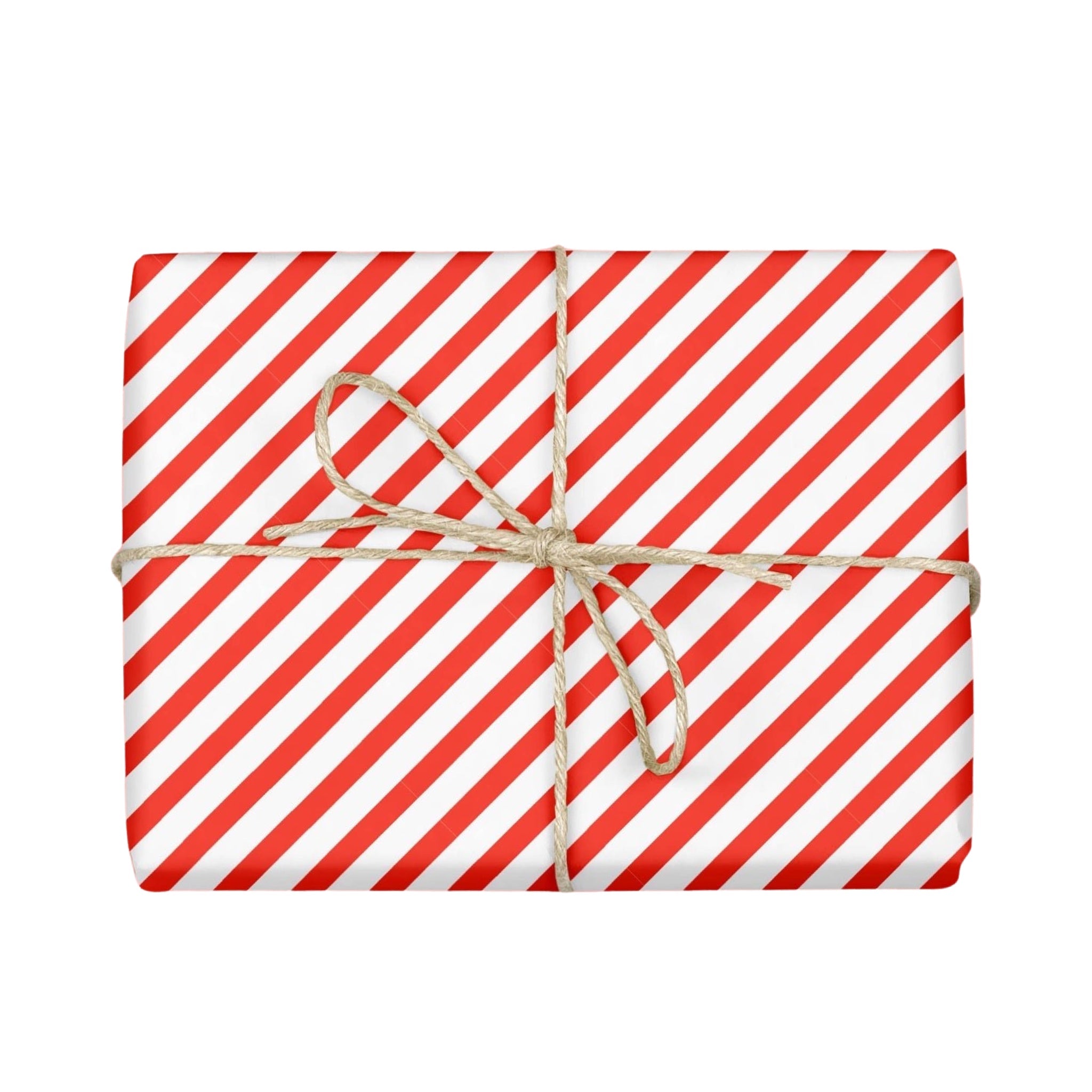 CANDY CANE STRIPE Holiday Gift Wrap Sheets (Roll of 3) - bubblegum market