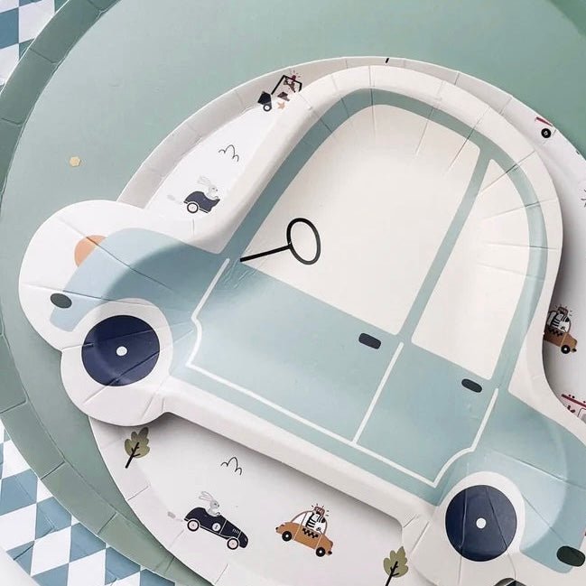 Car - Shaped Paper Party Plates - bubblegum market