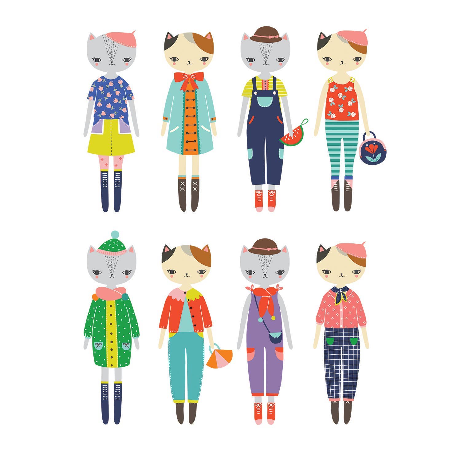 Cat Fashion Magnetic Dress - Up Set - bubblegum market