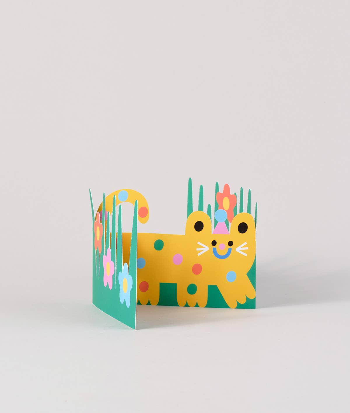 'Cat' Fold Out Kid's Birthday Card - bubblegum market