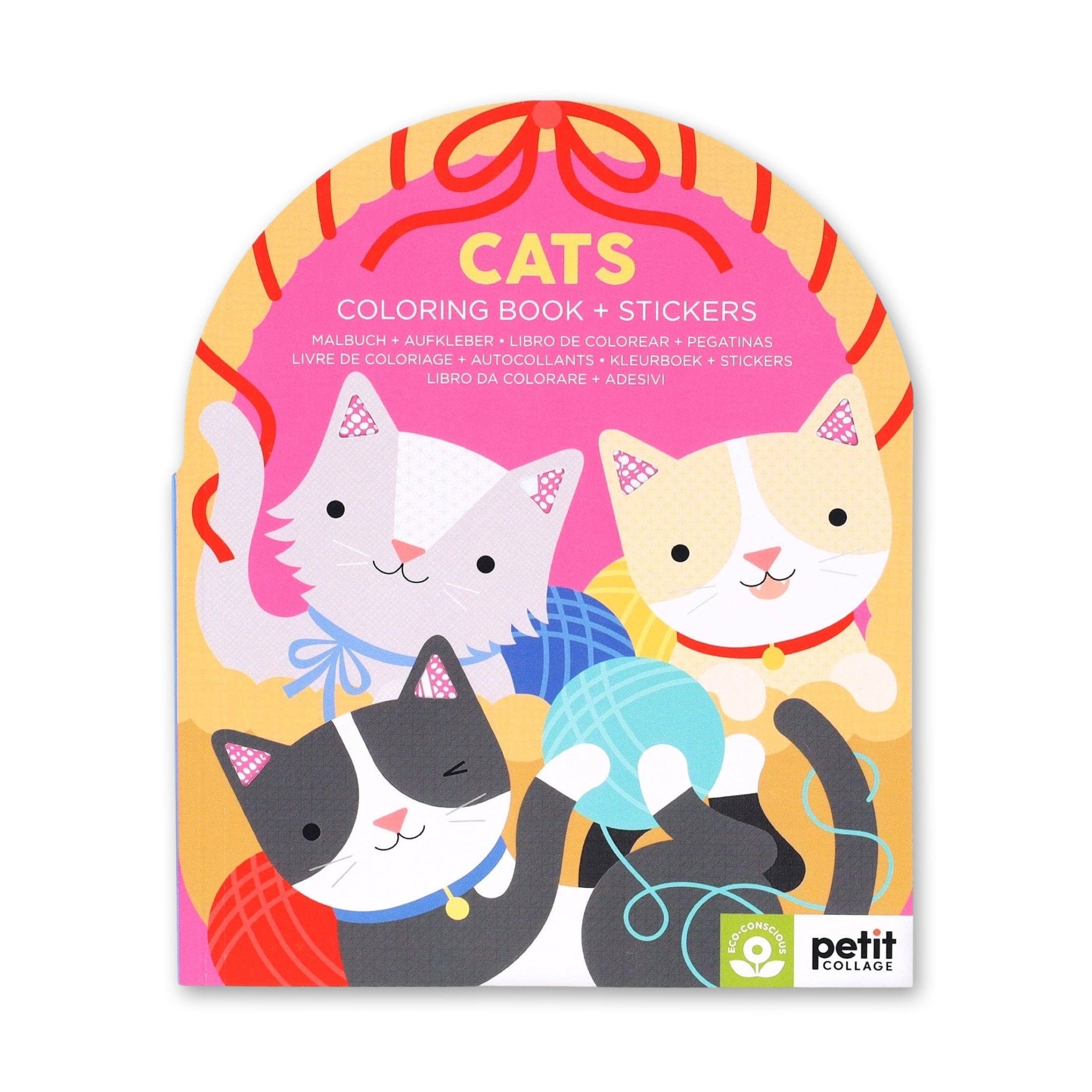 Cats Coloring Book + Stickers - bubblegum market