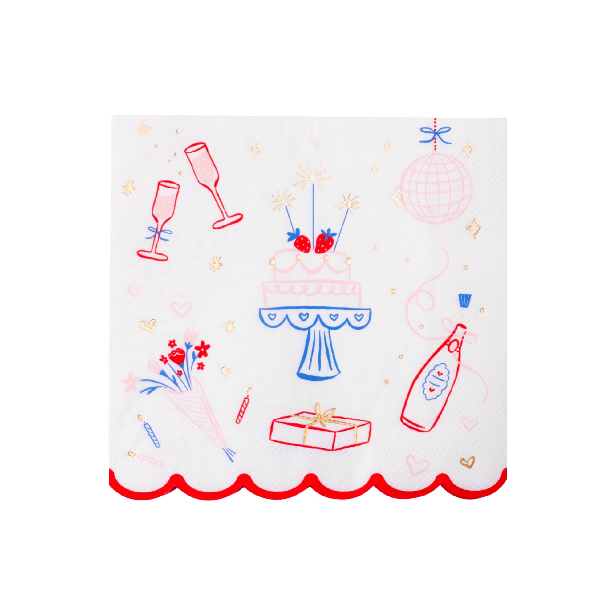 Celebration Icons Large Napkins - bubblegum market
