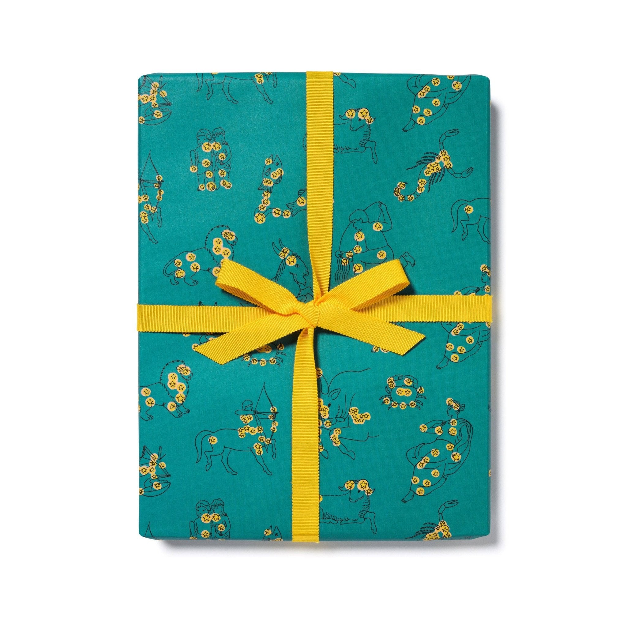 Celestial Zodiac Wrapping Paper Sheets (Roll of 3) - bubblegum market